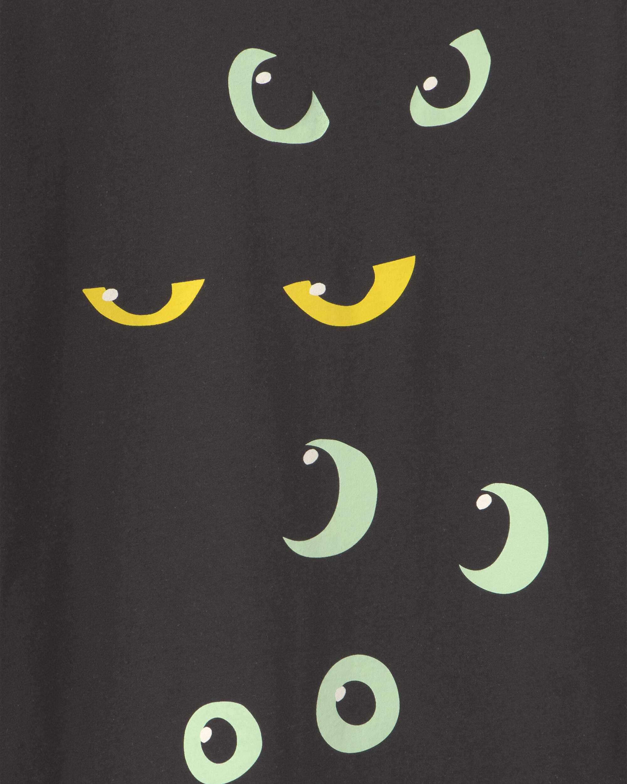 Kids Halloween Eyes Long-Sleeve Graphic Tee - Black - Image 3