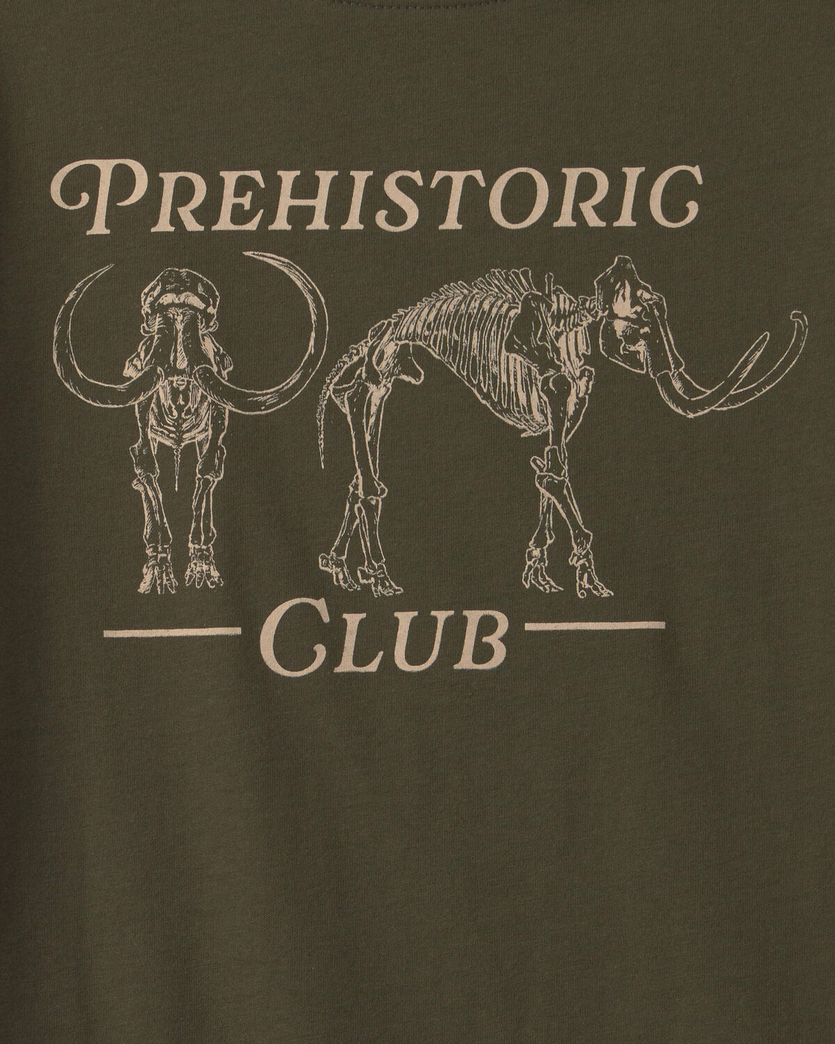 Boys 'Prehistoric Club' Graphic Tee - Olive Green - Image 2