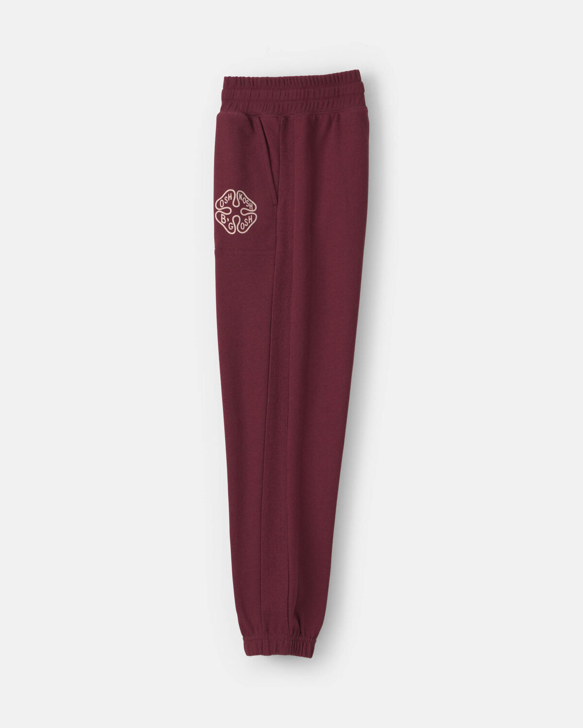 Boys French Terry Joggers - Burgundy - Image 3