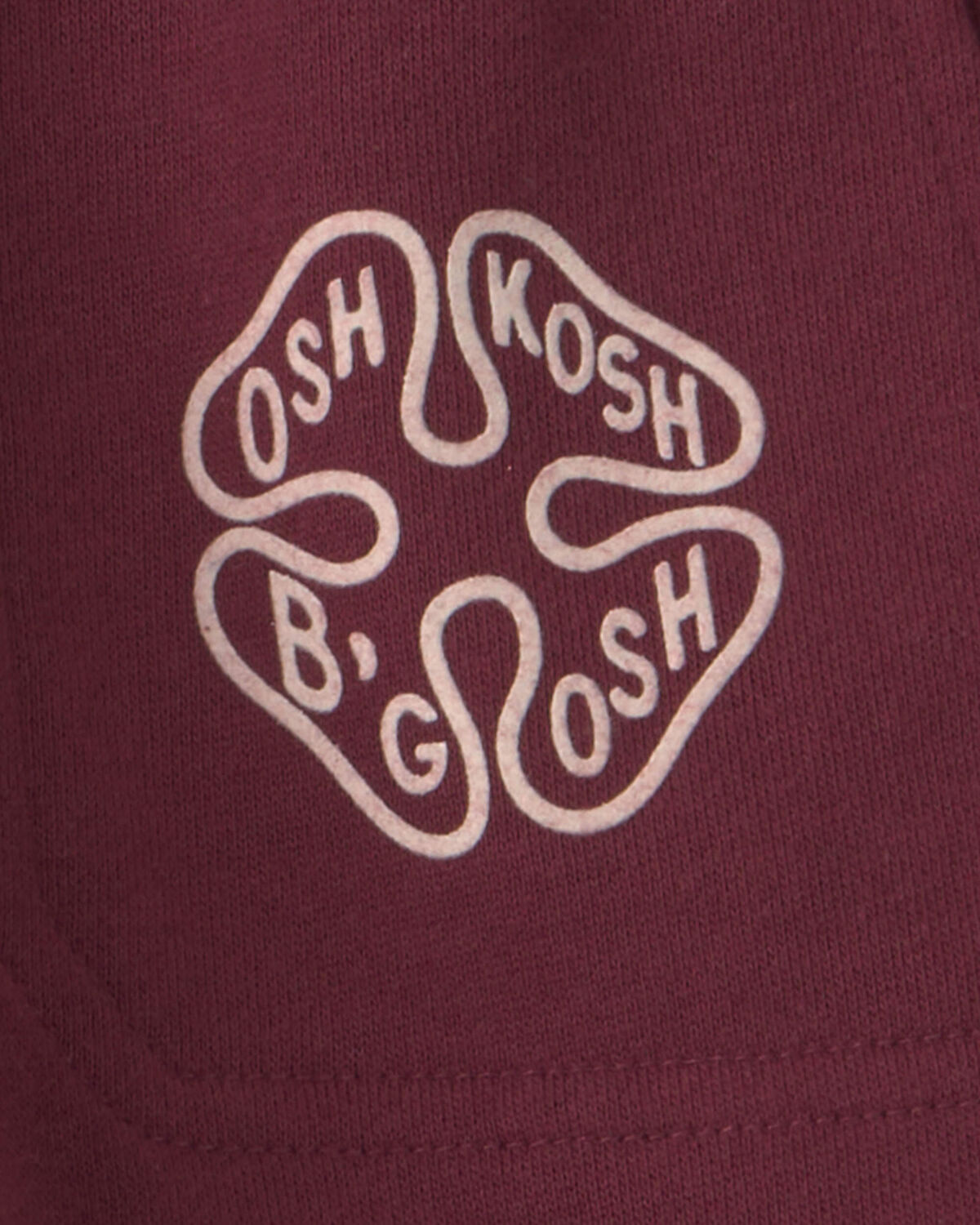Boys French Terry Joggers - Burgundy - Image 4