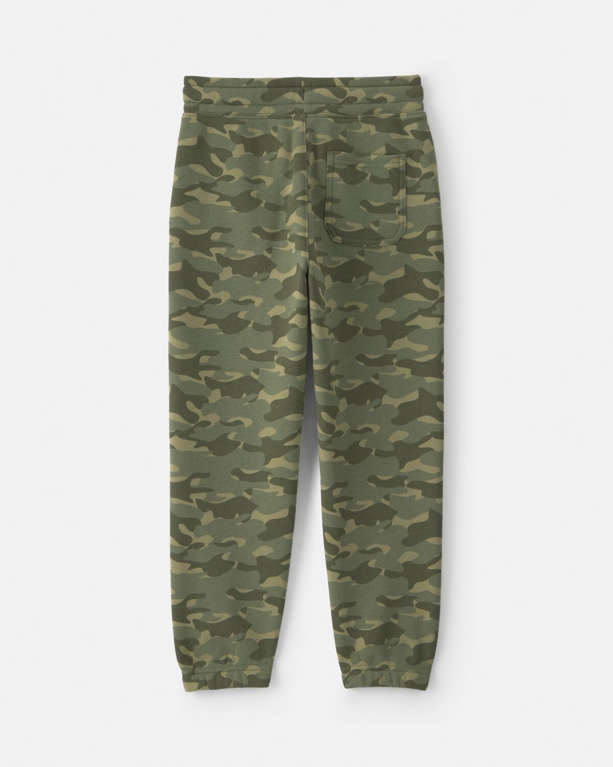 Boys Camo Fleece Joggers - Olive Green - Image 2