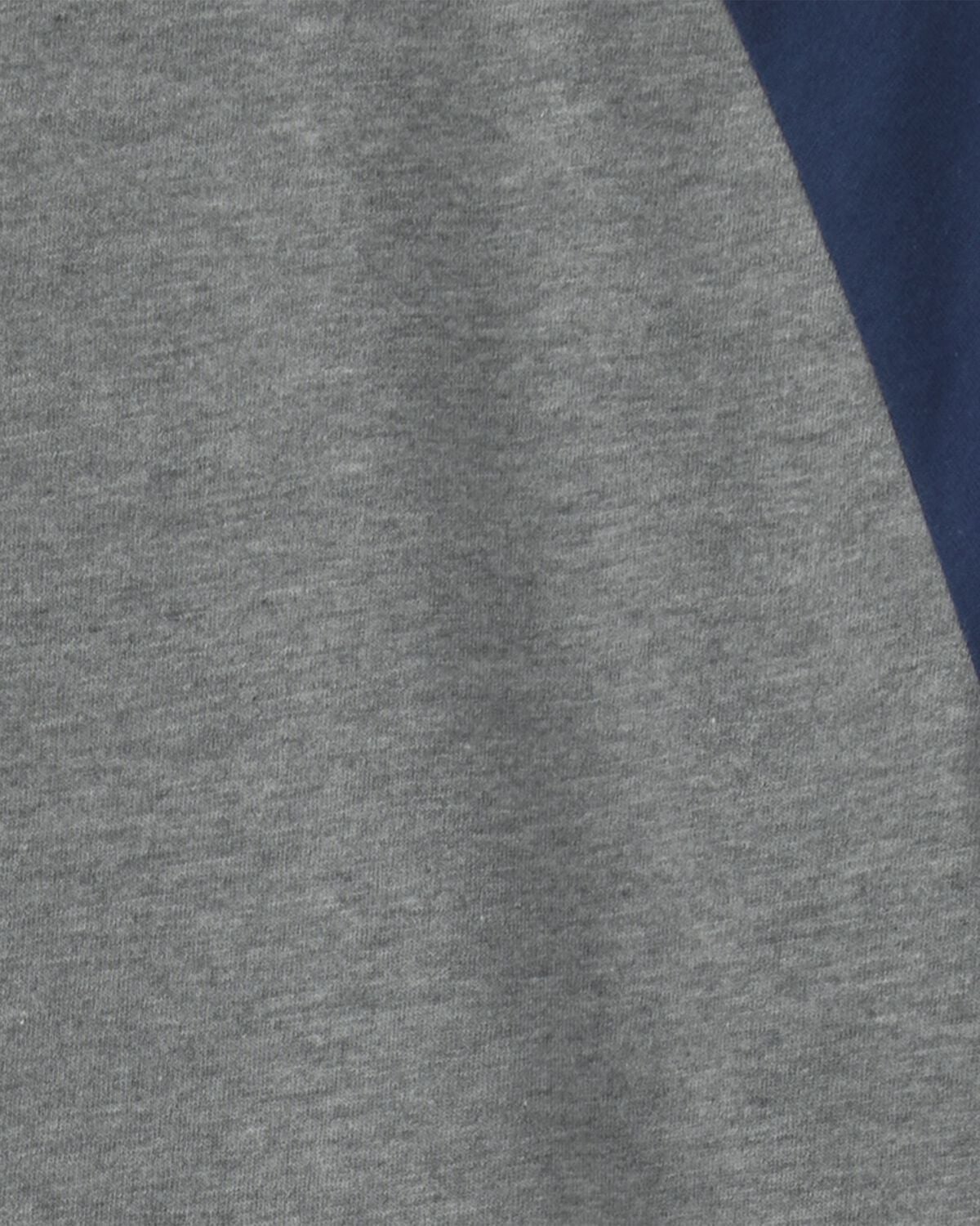 Boys Color Block Long-Sleeve T-Shirt - Grey/Navy Blue - Image 2