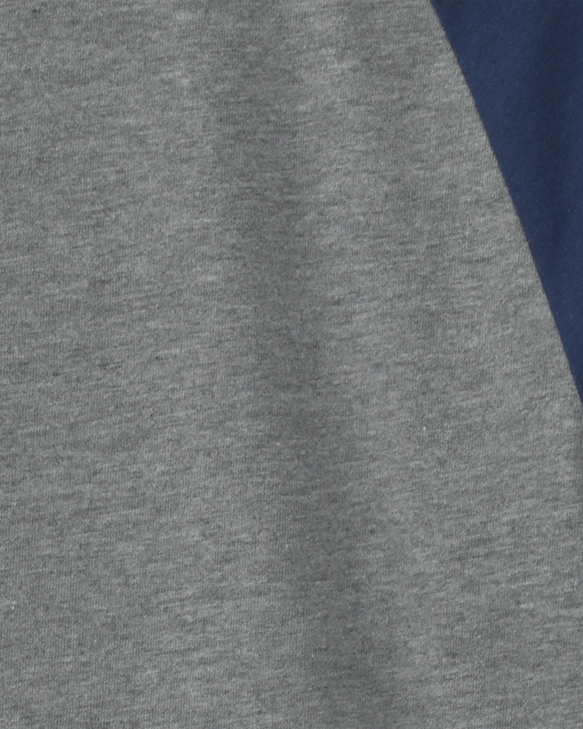 Boys Color Block Long-Sleeve T-Shirt - Grey/Navy Blue - Image 3