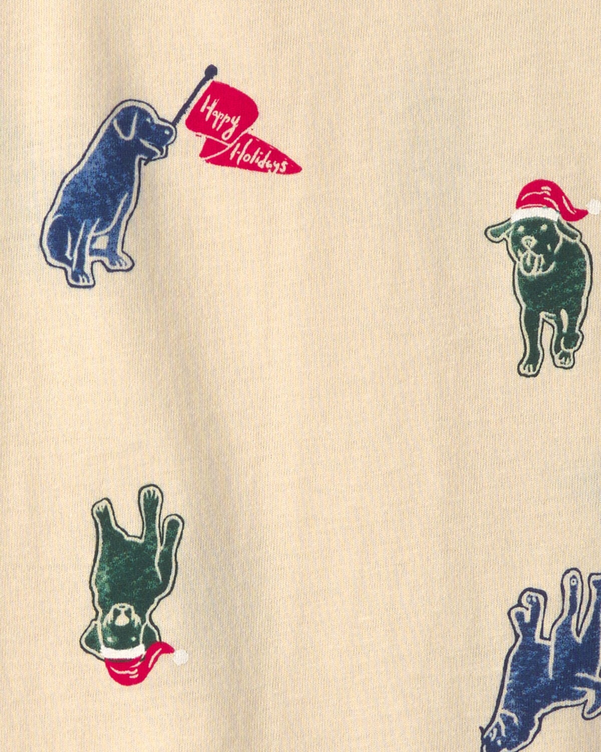 Boys Christmas Dog Long-Sleeve Tee - Cream - Image 2