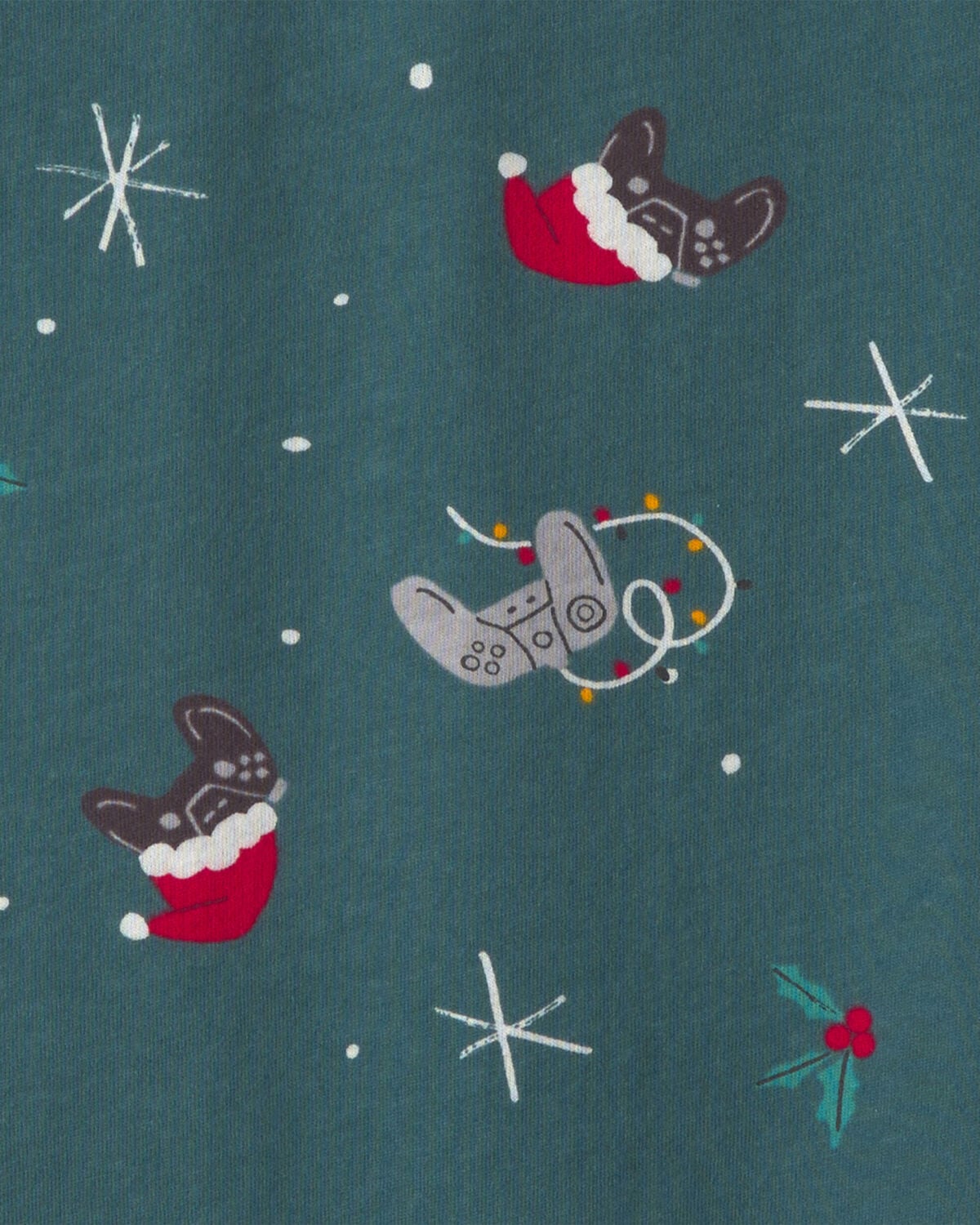Boys Christmas Gaming Long-Sleeve Tee - Green - Image 2