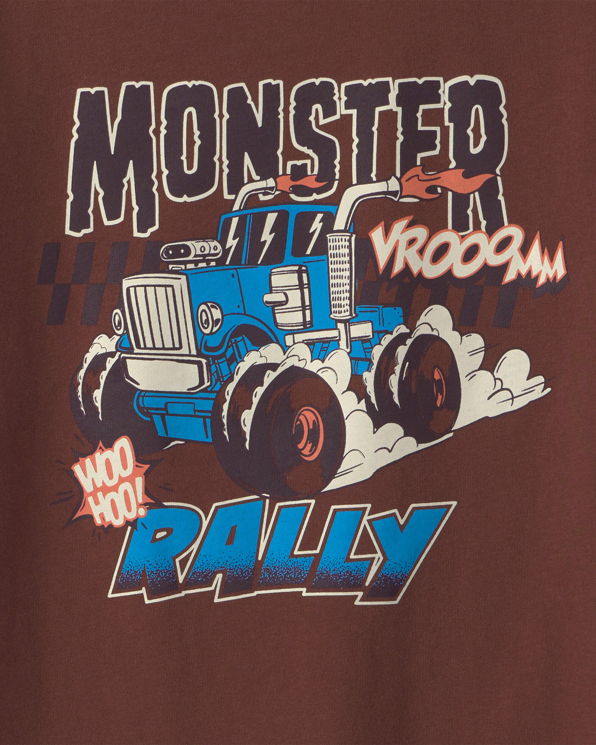 Boys 'Monster Truck Rally' Long-Sleeve Graphic Tee - Brown - Image 3
