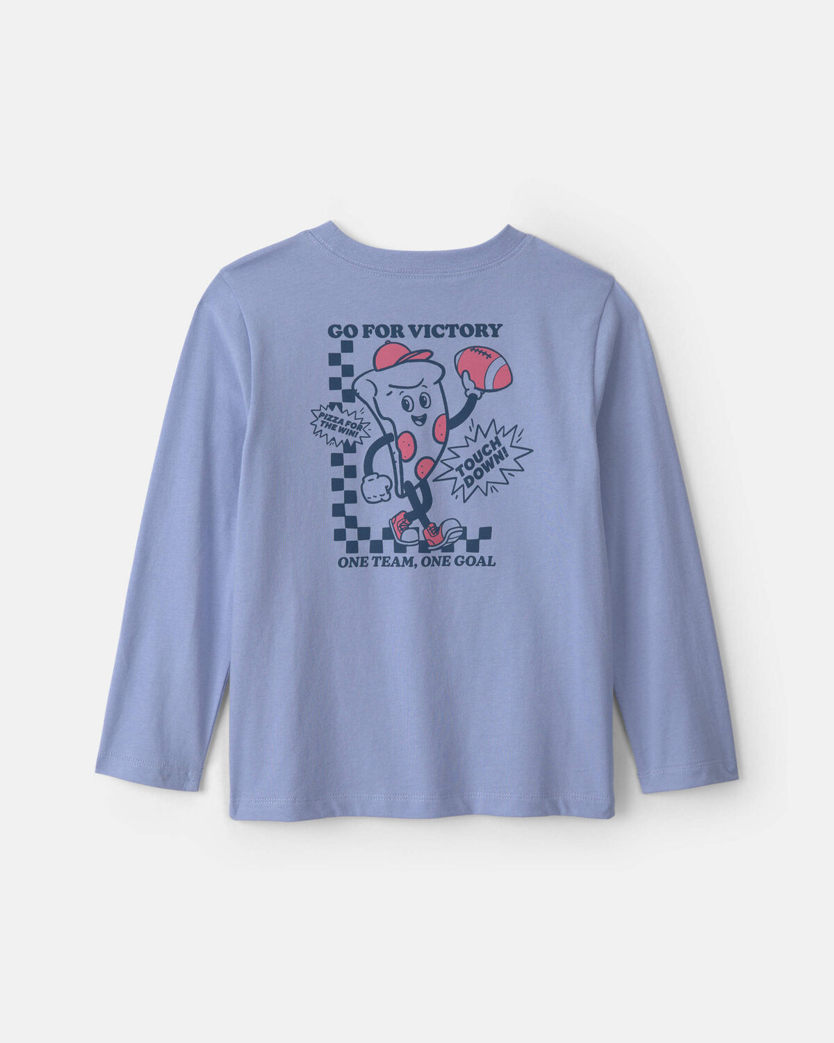 Boys Pizza Sports Long-Sleeve Graphic Tee - Blue - Image 2
