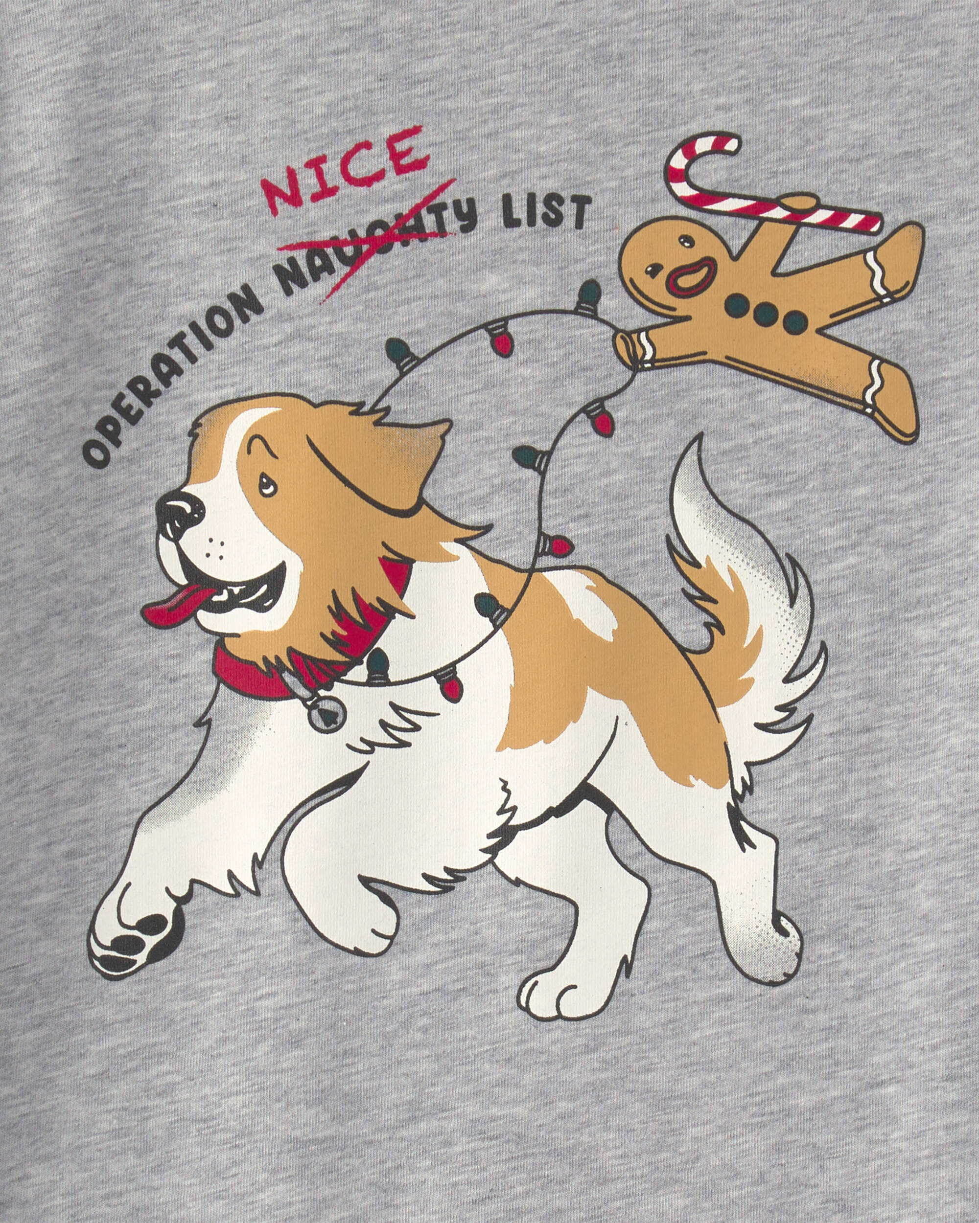 Boys Christmas Dog Long-Sleeve Graphic Tee - Grey - Image 3