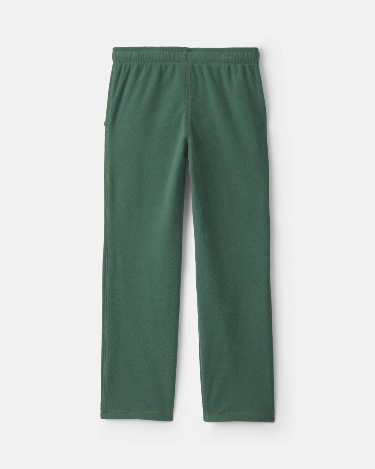 Boys Fleece Wide-Leg Pants - Olive Green - Image 2