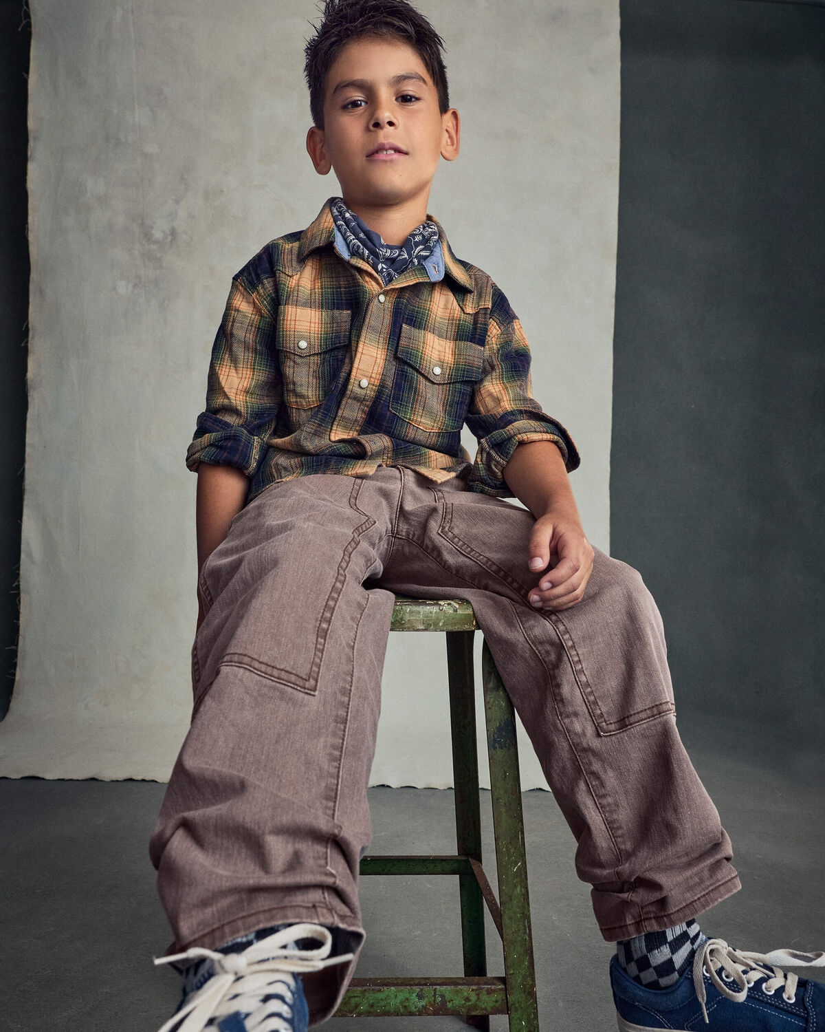 Boys Baggy Carpenter Pants - Brown - Image 4