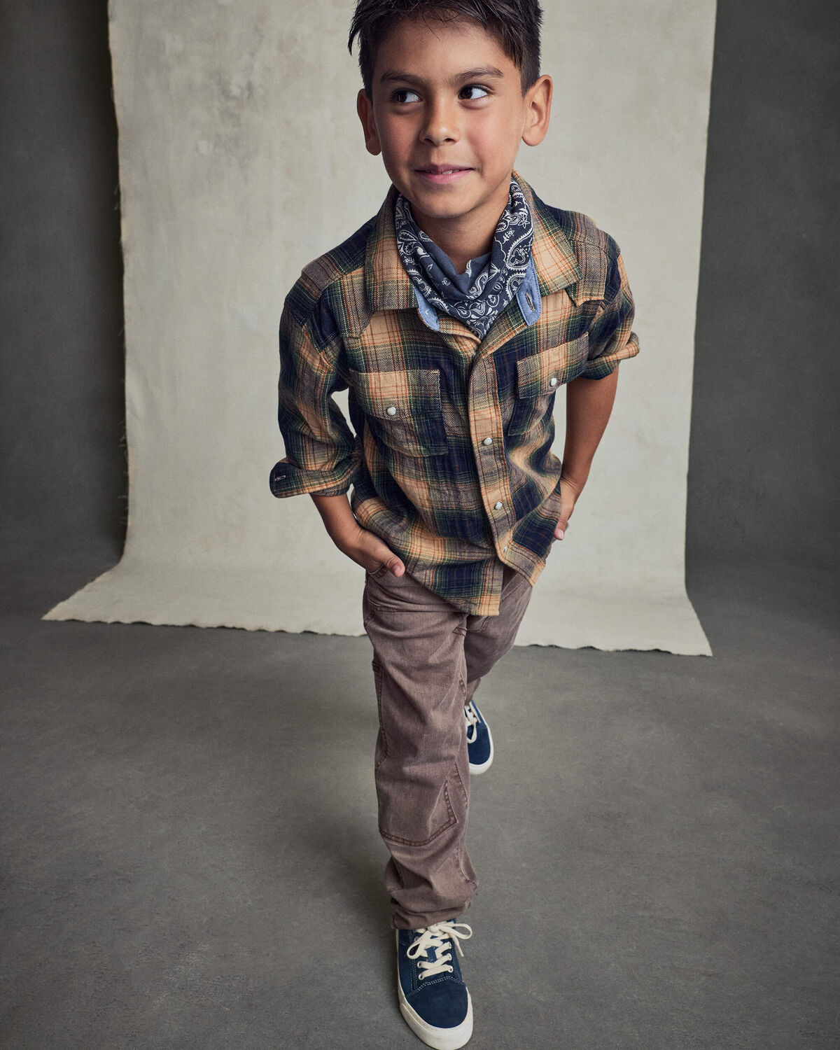 Boys Baggy Carpenter Pants - Brown - Image 5