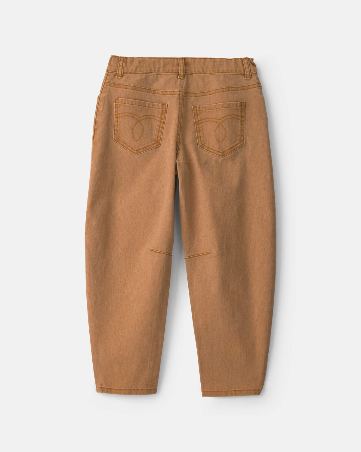 Boys Twill Barrel Jeans - Brown - Image 2