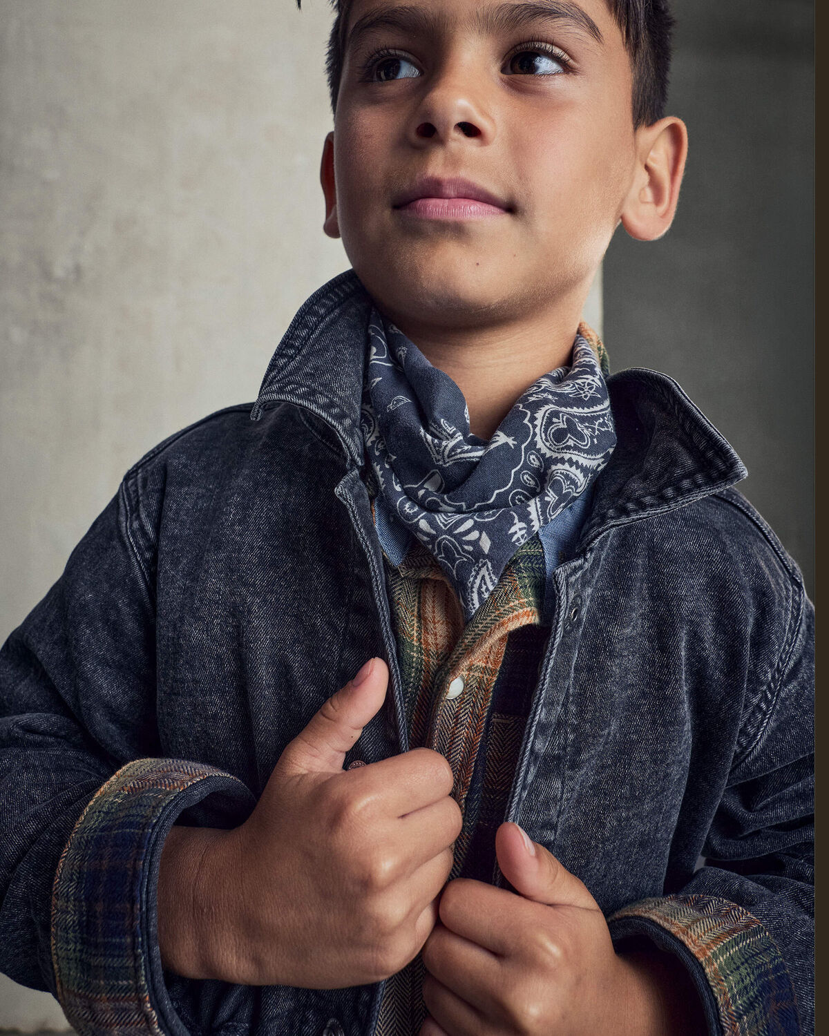 Boys Denim Utility Jacket - Black - Image 3