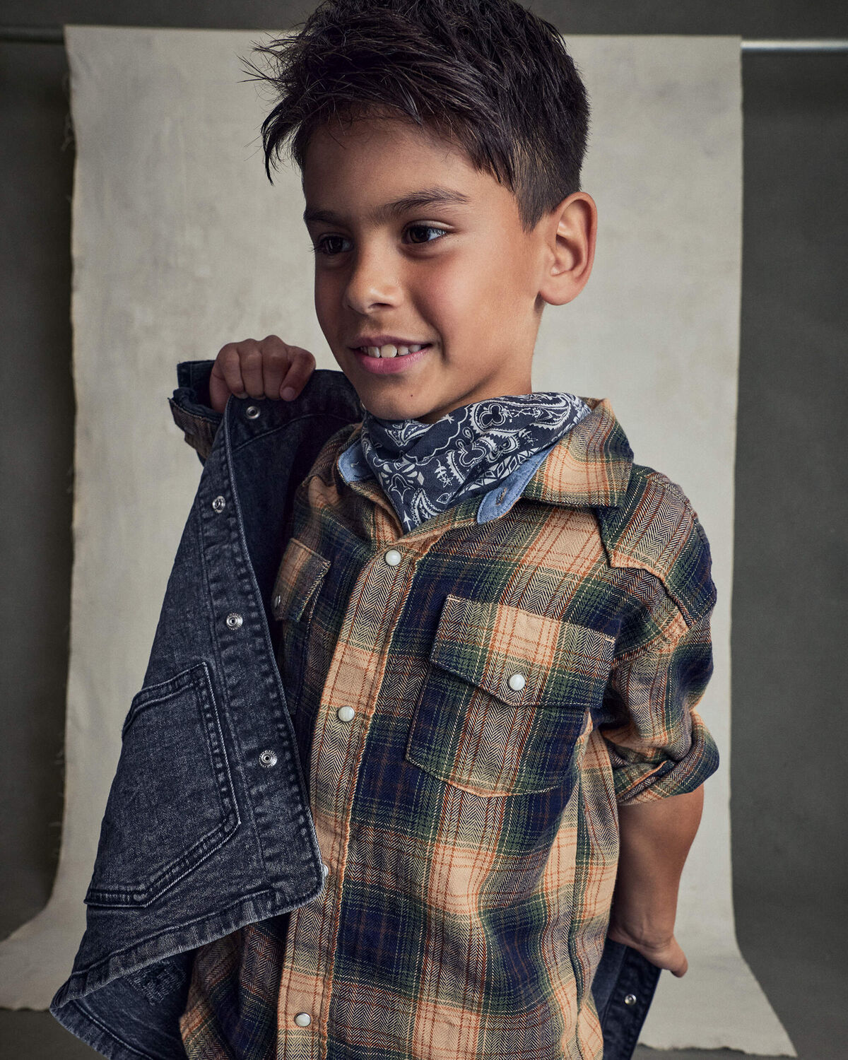 Boys Denim Utility Jacket - Black - Image 4