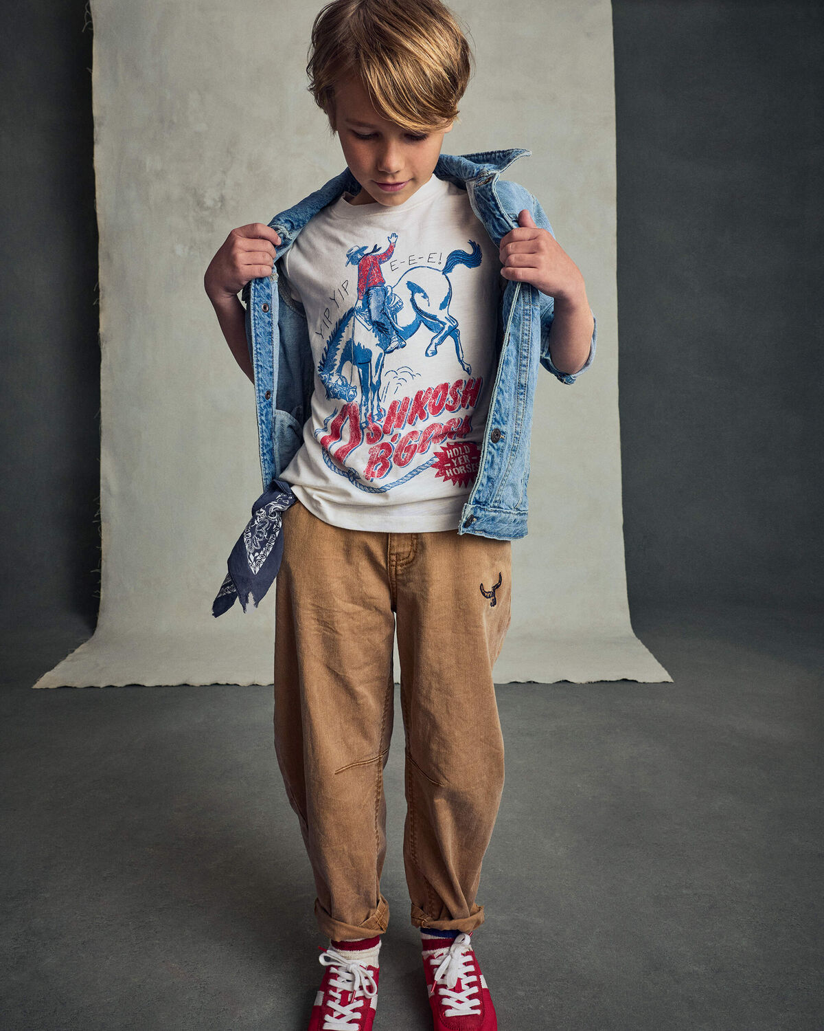 Boys Cowboy Graphic Tee - Cream - Image 4