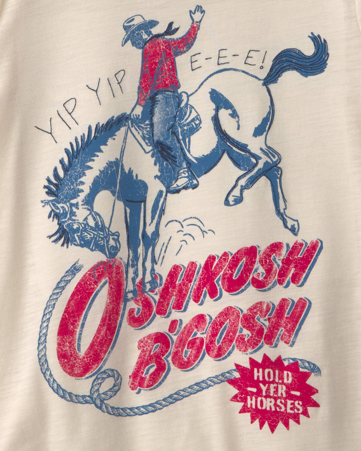 Boys Cowboy Graphic Tee - Cream - Image 2