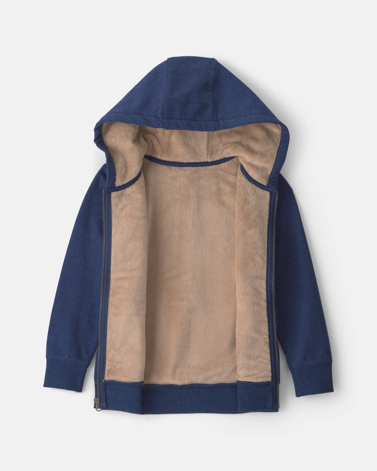 Boys Fleece Zip-Up Hoodie - Navy Blue - Image 2