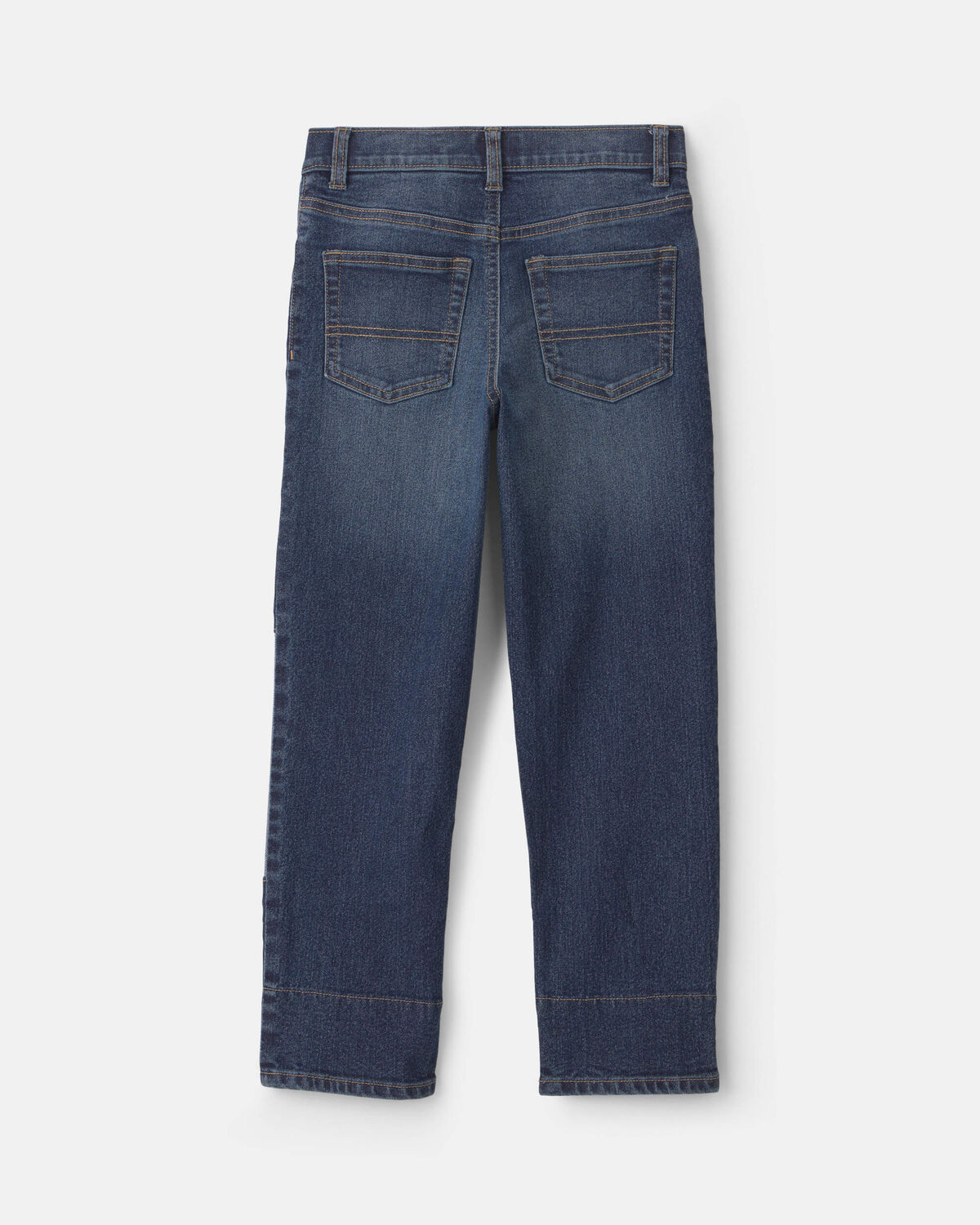 Boys Patched Denim Straight Jeans - Dark Wash - Image 2