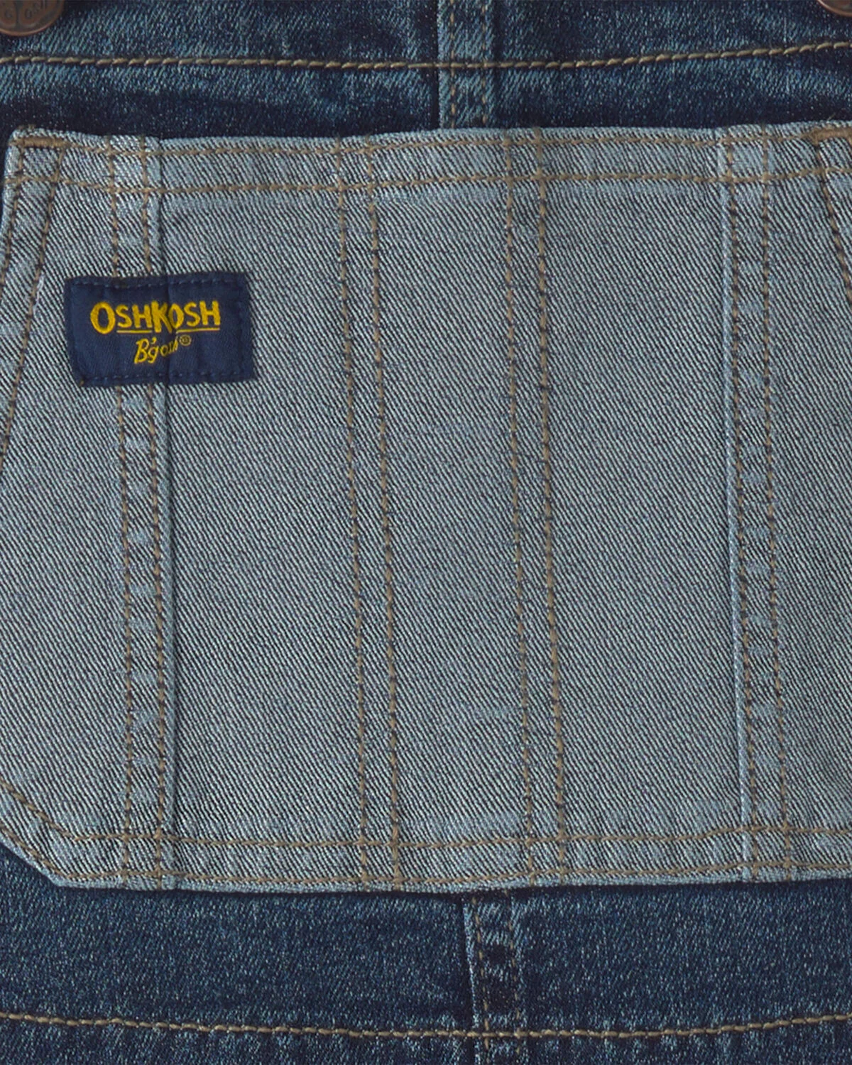 Boys Patched Denim Overalls - Blue - Image 3