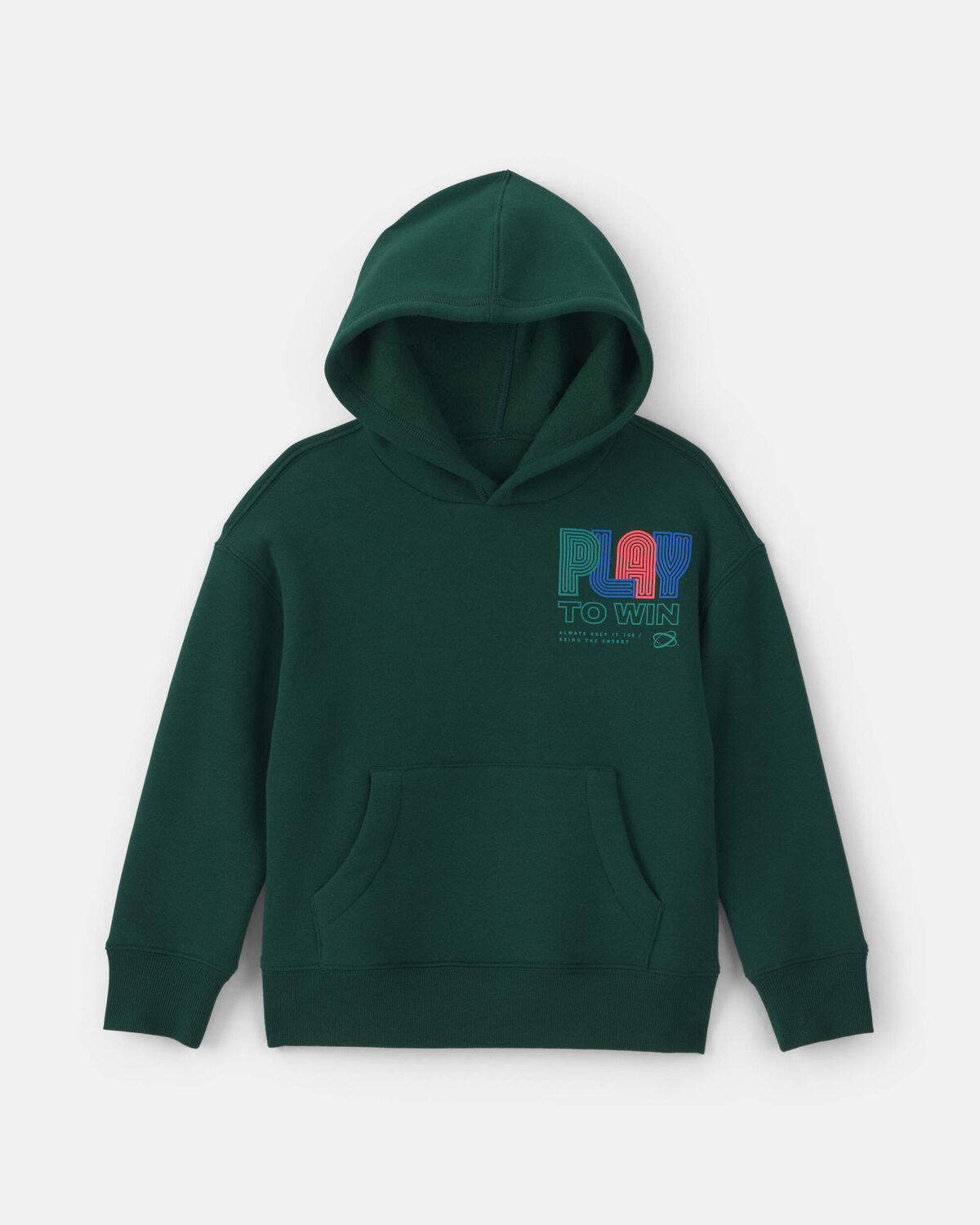 Boys 'Play To Win' Fleece Hoodie - Green