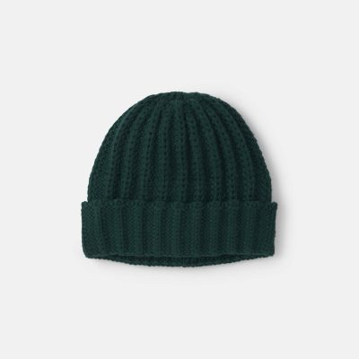 Boys Ribbed Beanie - Green
