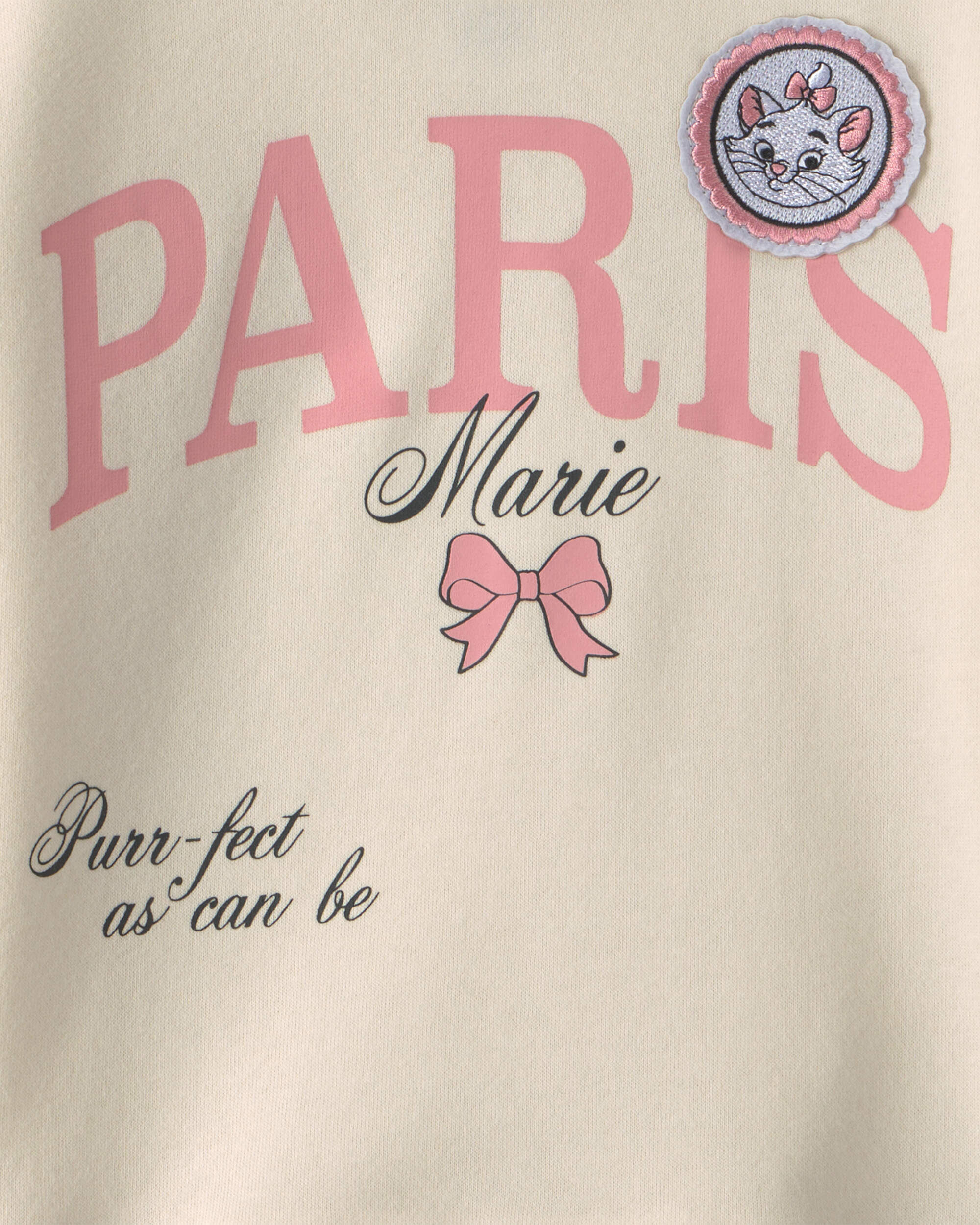 Girls Disney© Marie Paris Pullover Sweatshirt - Cream - Image 4