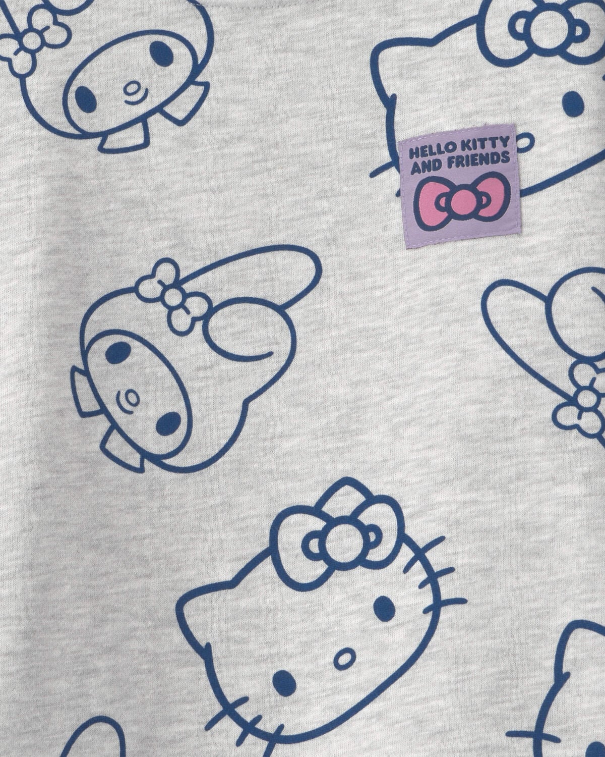 Girls Hello Kitty® Fleece Pullover Sweatshirt - Grey - Image 2