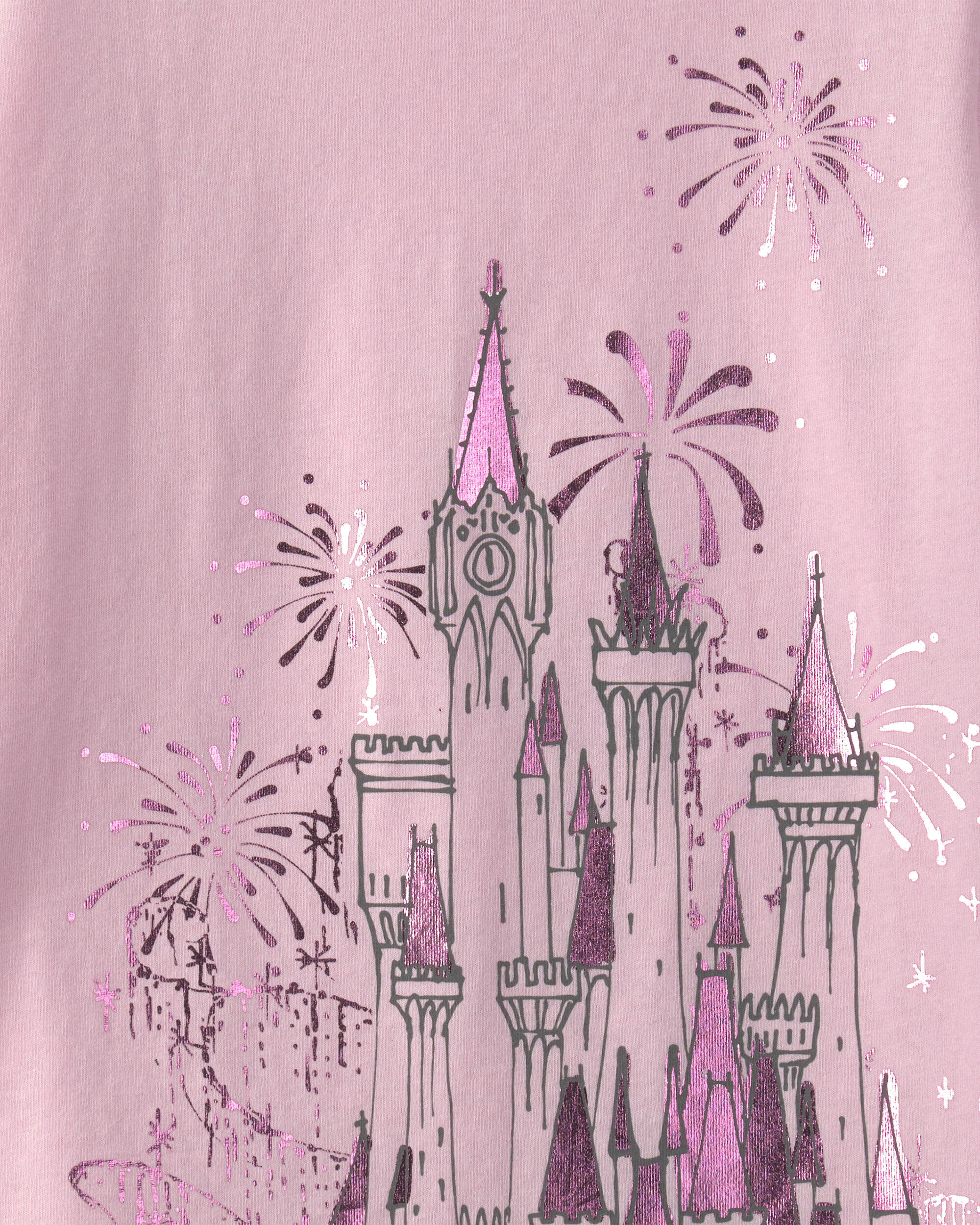 Girls Disney© Castle Graphic Tee - Pink - Image 4
