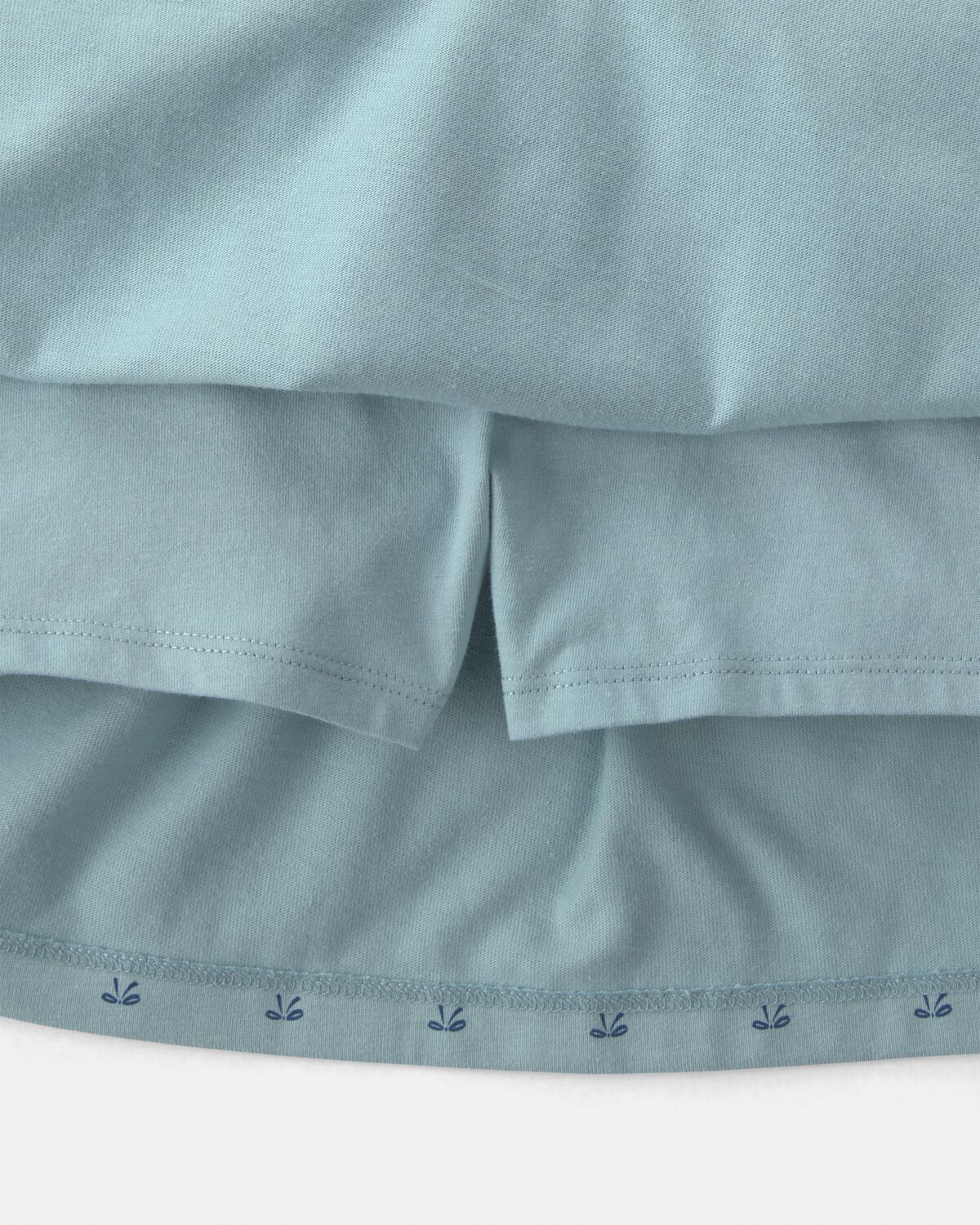 Girls Bow Cotton Skort - Blue - Image 2