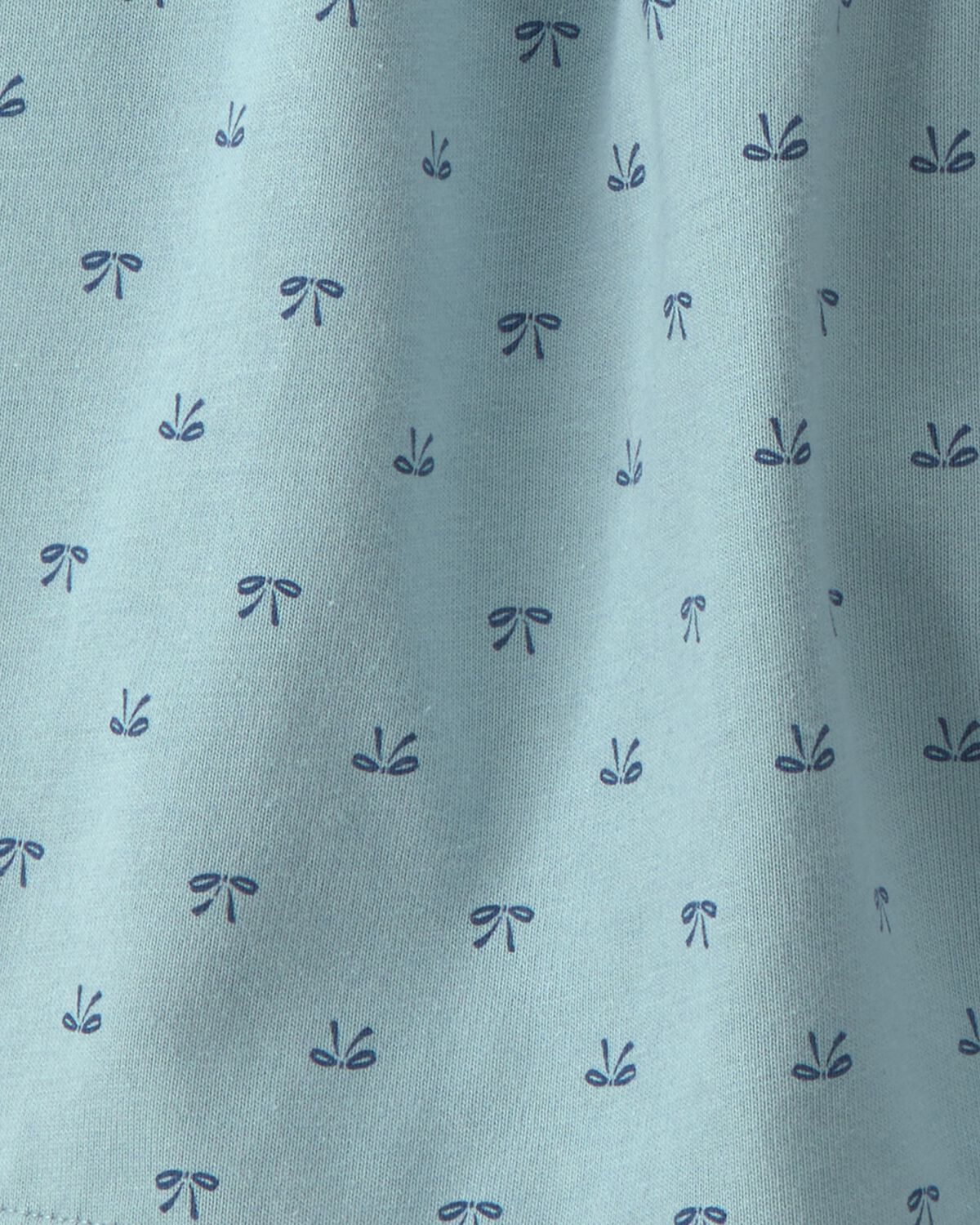 Girls Bow Cotton Skort - Blue - Image 3