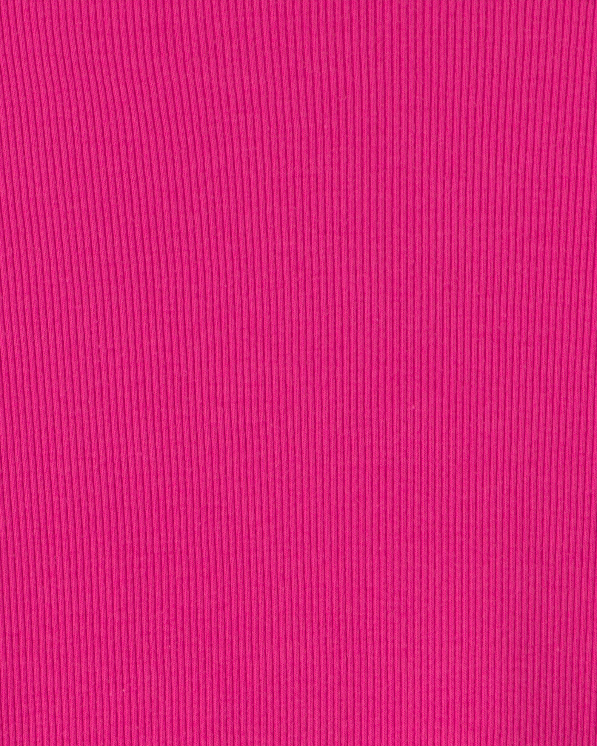 Girls Long-Sleeve Ribbed Top - Pink - Image 3