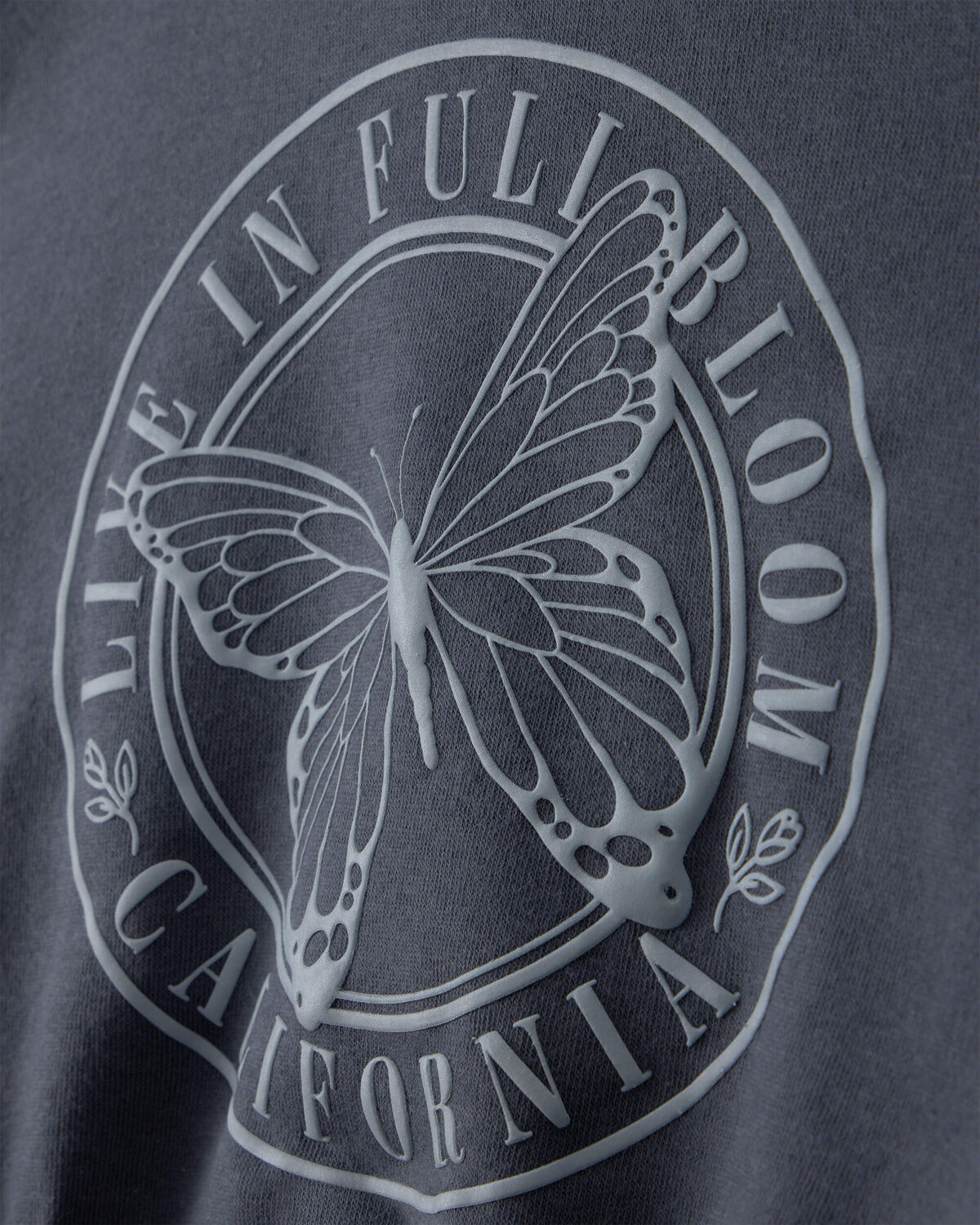 Girls 'Butterfly' Fleece Zip-Up Hoodie - Navy Blue - Image 3