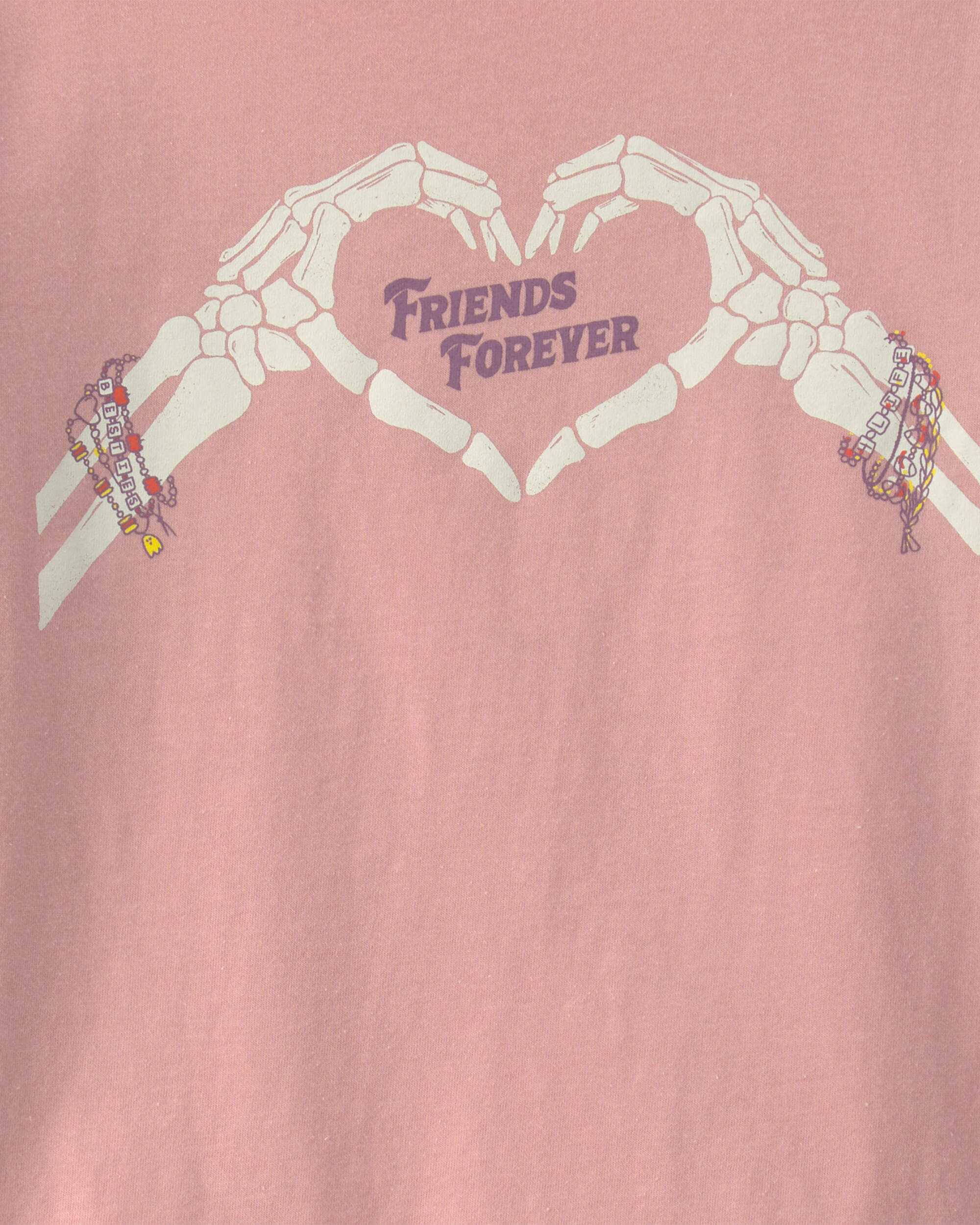 Girls 'Friends Forever' Halloween Long-Sleeve Graphic Tee - Pink - Image 3