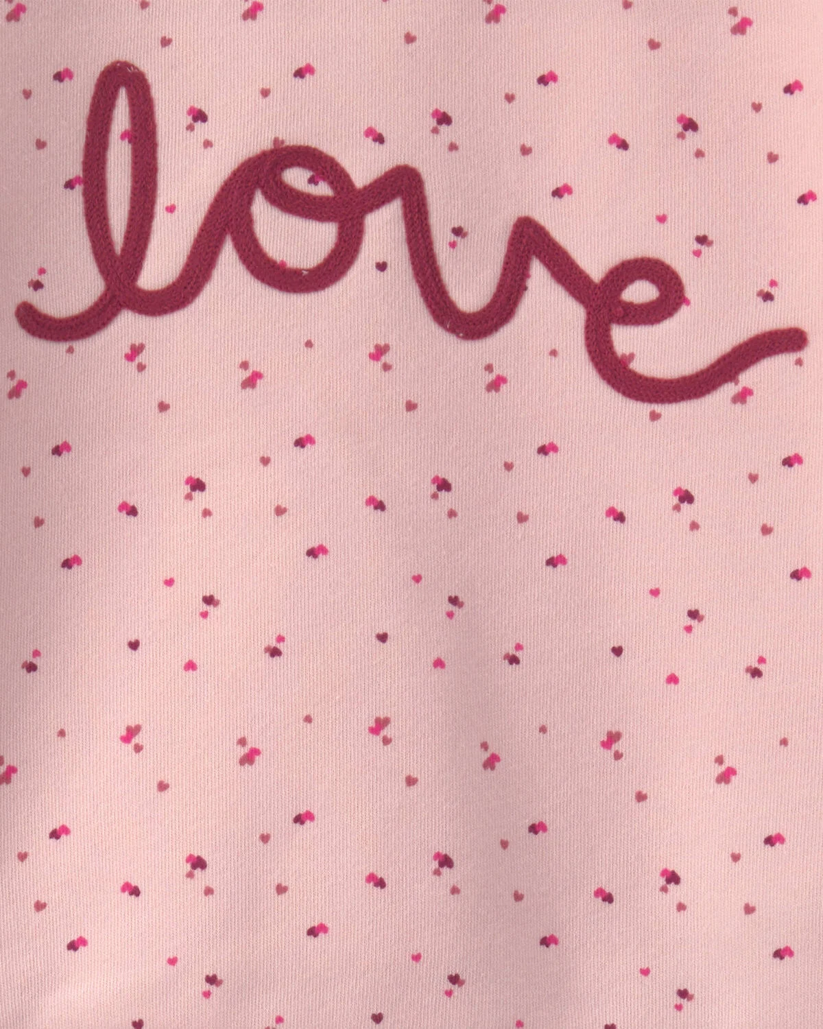 Girls 2-Piece 'Love' Fleece Pullover & Pant Set - Pink - Image 4