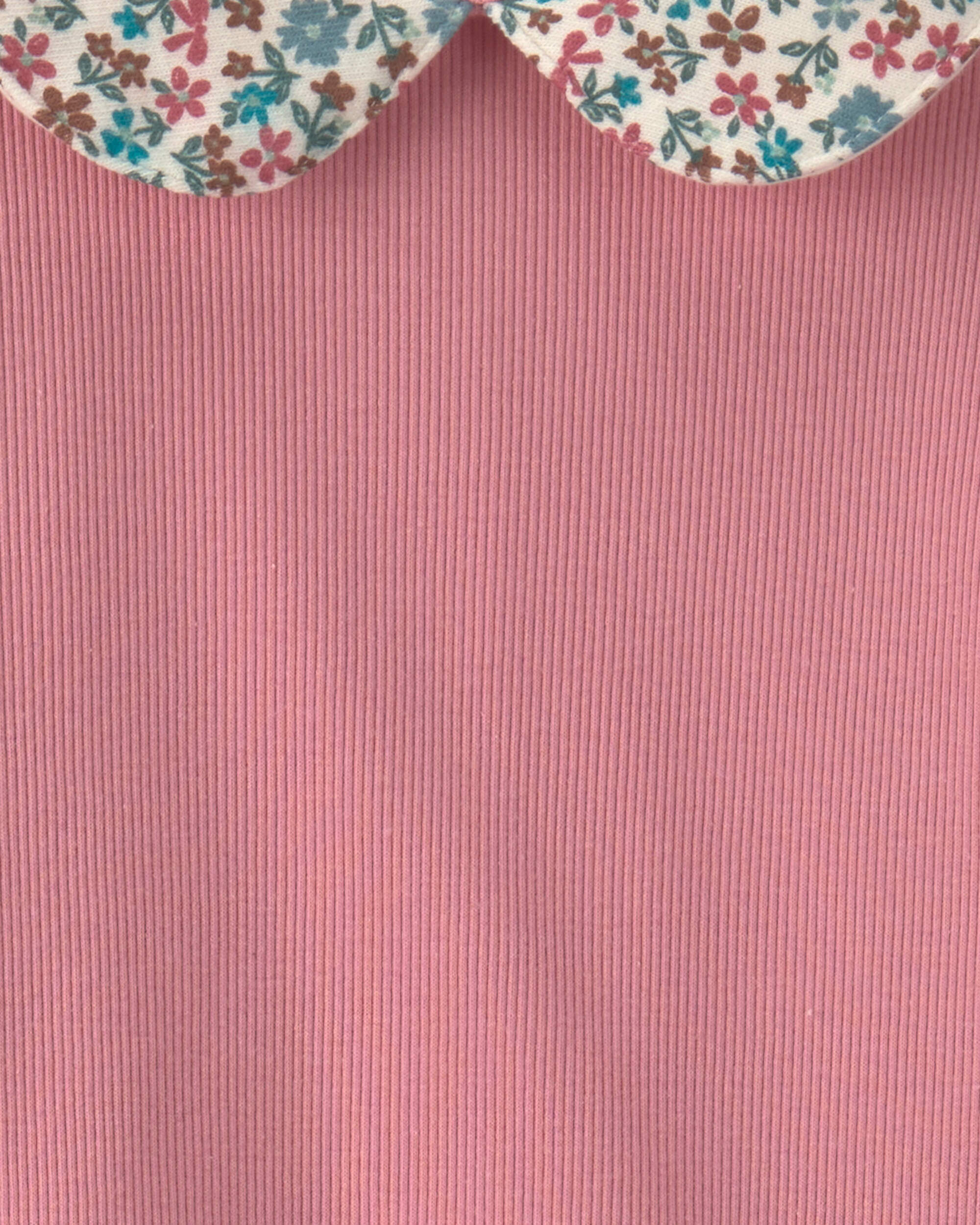 Girls 2-Piece Floral Fleece Long-Sleeve Top & Pant Set - Pink - Image 5