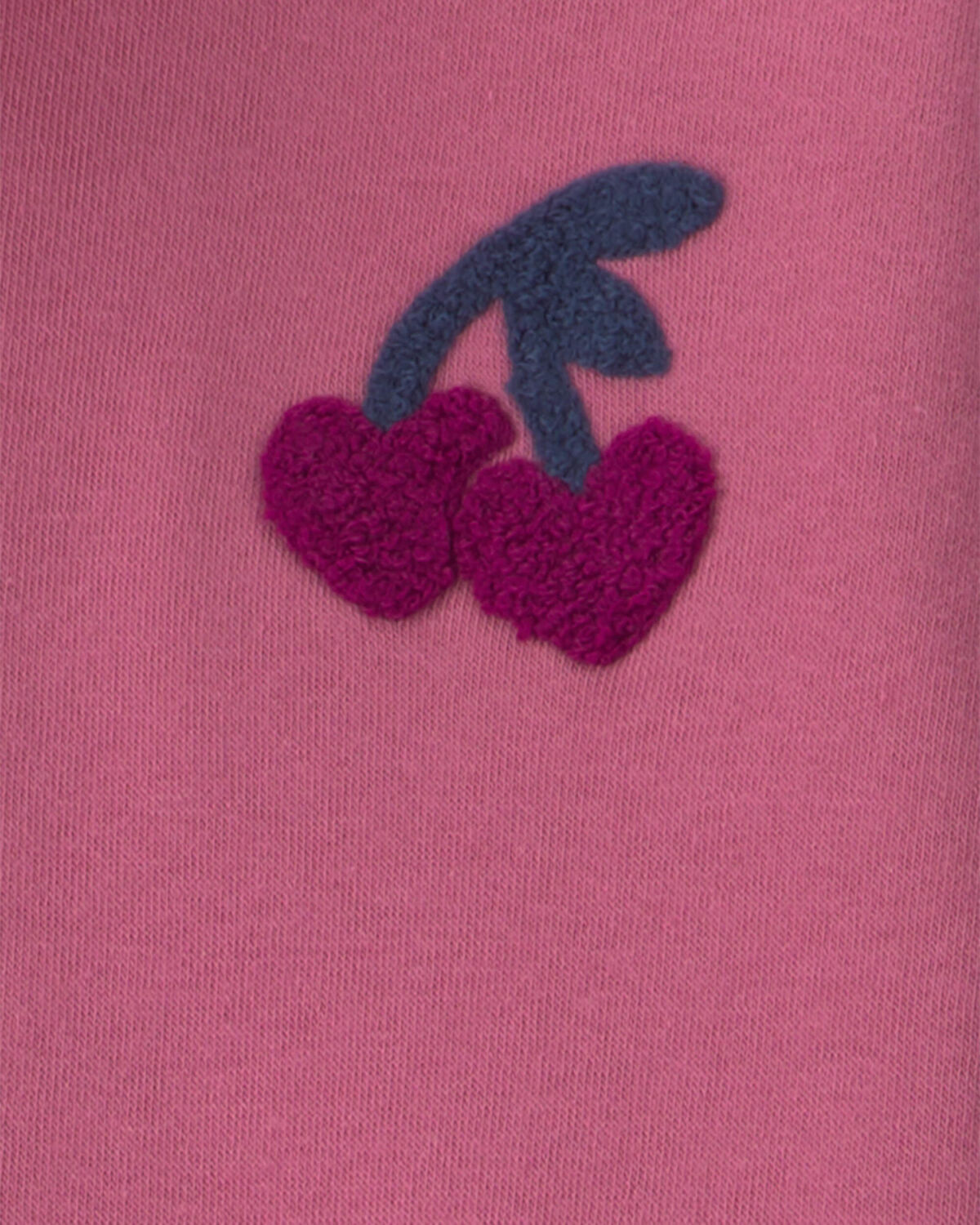 Girls 2-Piece Cherry Fleece Quarter Zip & Pant Set - Pink - Image 4