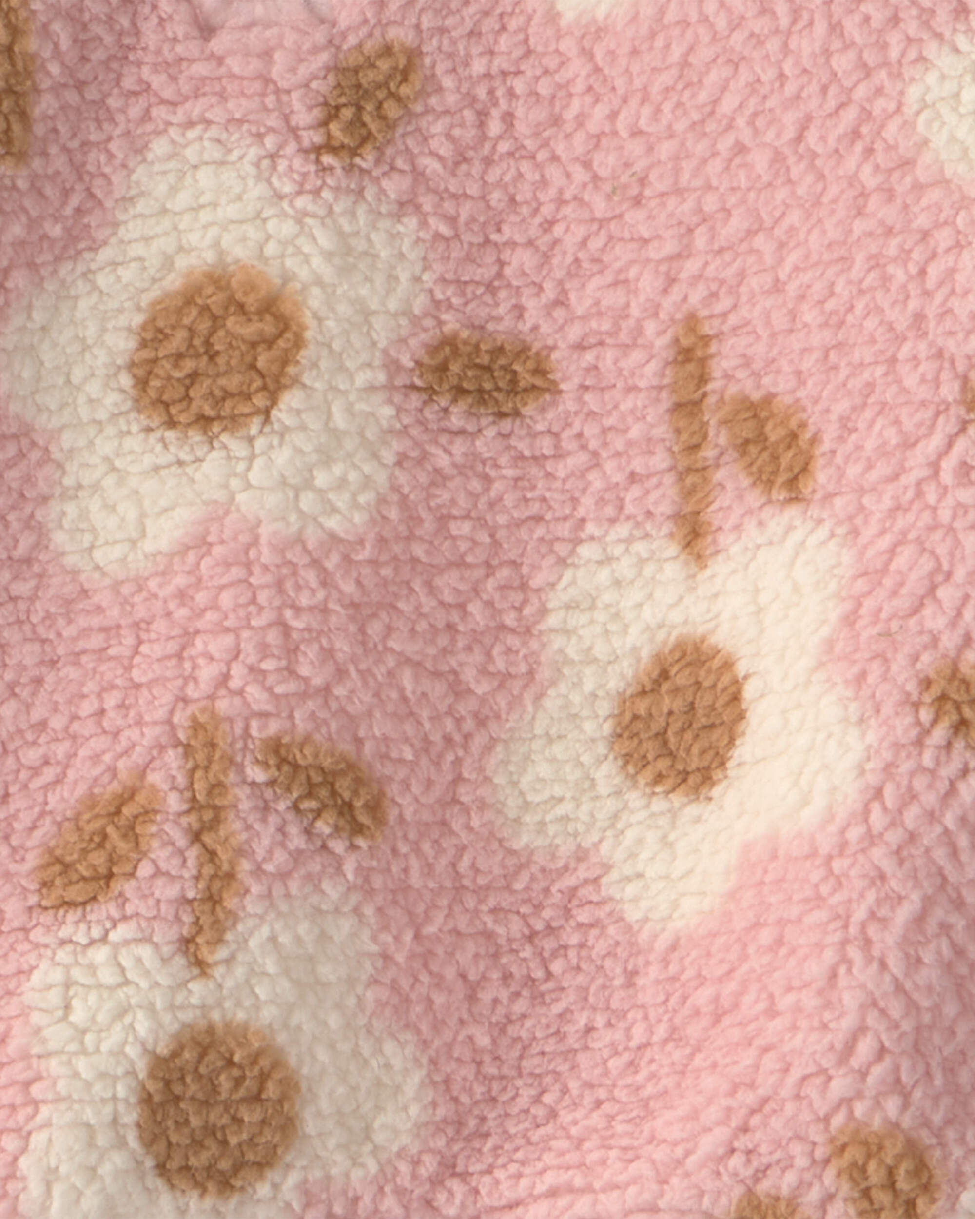 Girls 2-Piece Floral Teddy Fleece Layering Set - Pink - Image 5