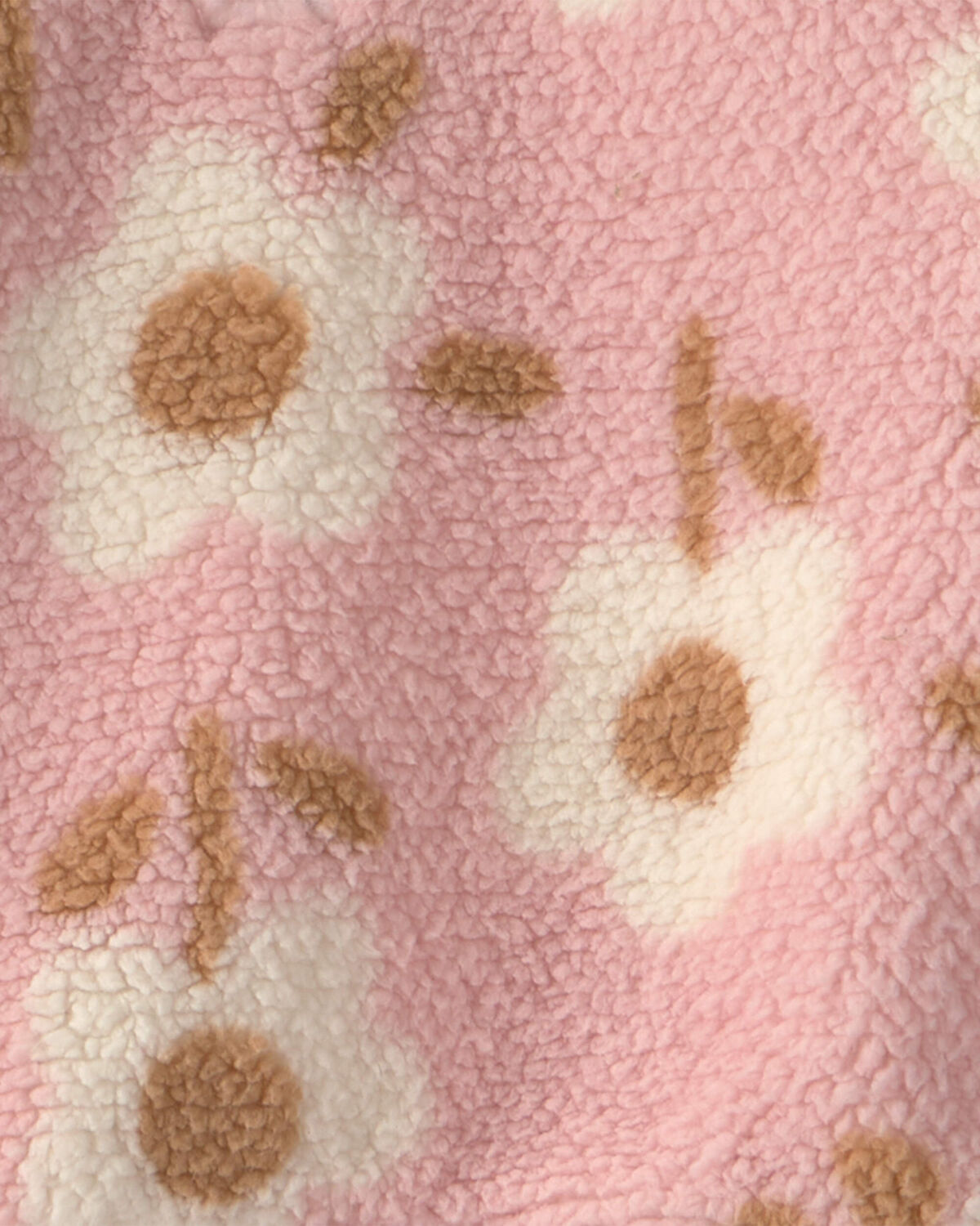 Girls 2-Piece Floral Teddy Fleece Layering Set - Pink - Image 3