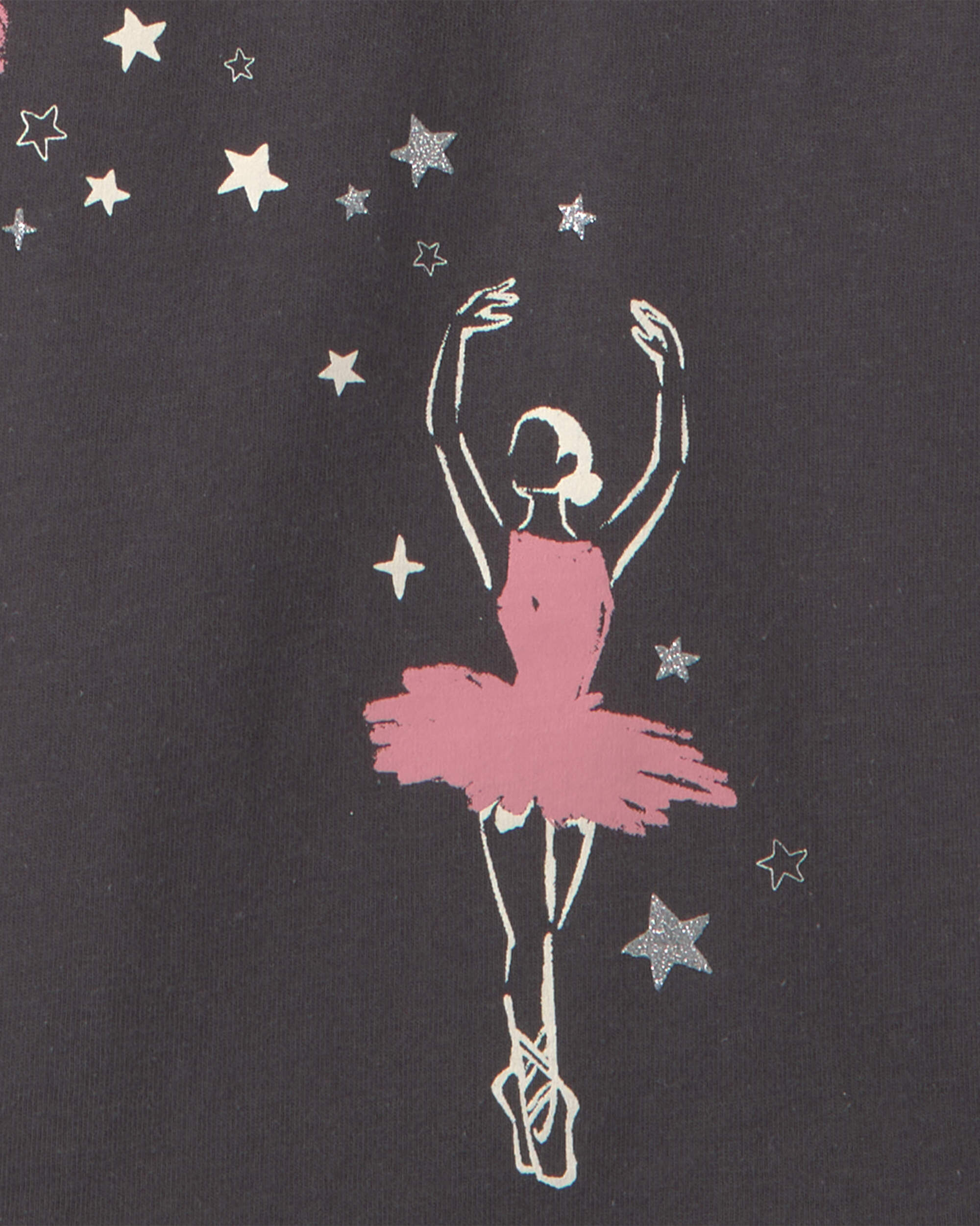 Girls Ballerina Long-Sleeve Graphic Tee - Black - Image 3
