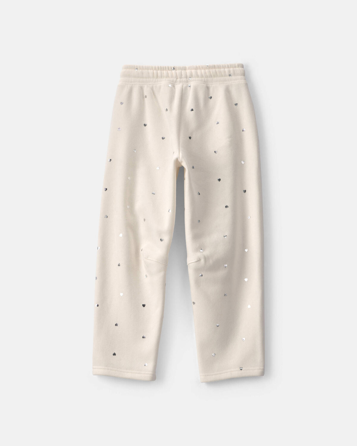 Girls Heart Fleece Barrel Pants - Cream - Image 3