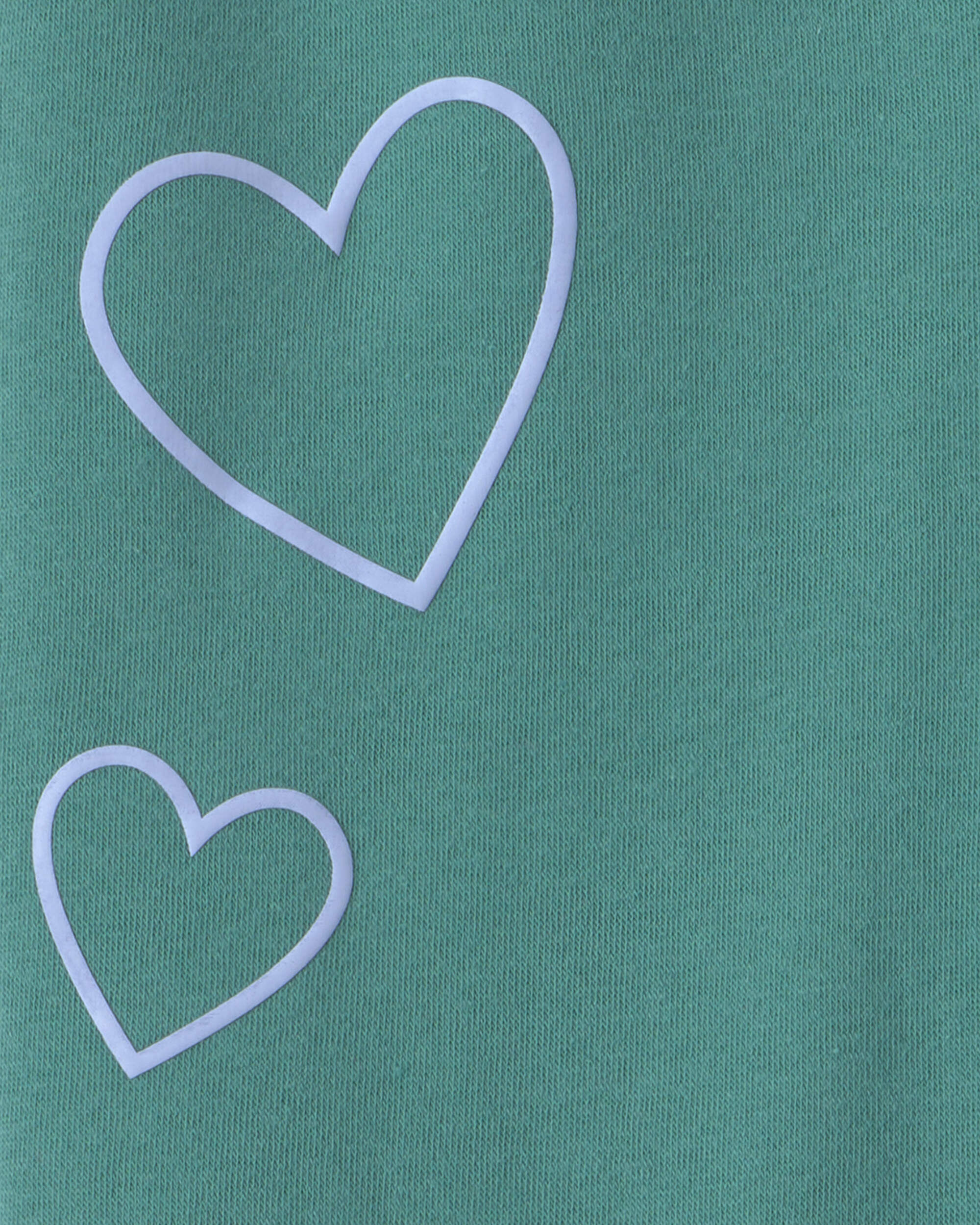 Girls Heart Fleece Wide-Leg Active Pants - Green - Image 4