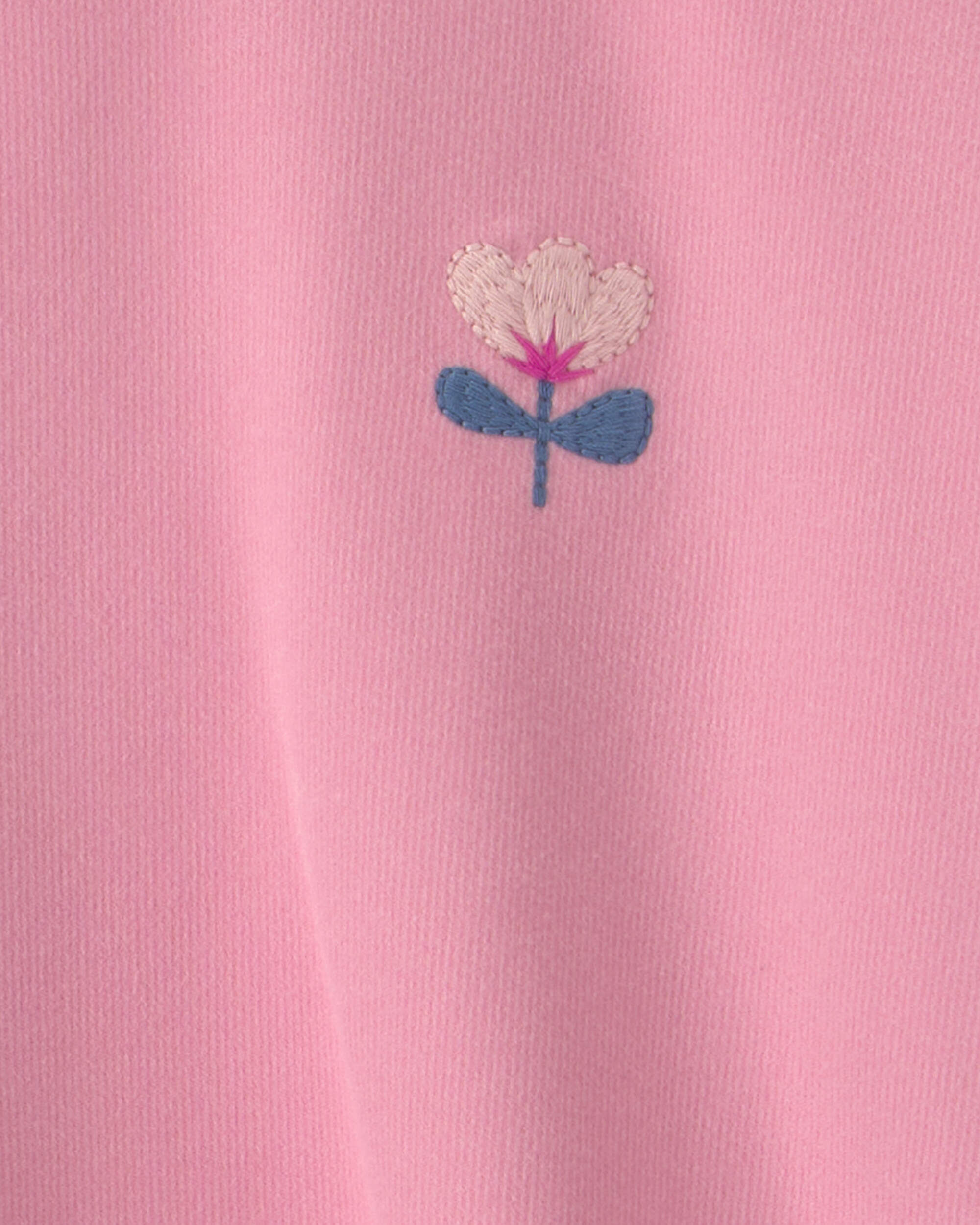 Girls Flower Long-Sleeve Top - Green - Image 5