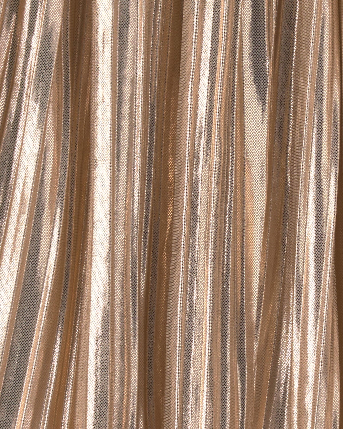 Girls Pleated Metallic Skirt - Gold - Image 2