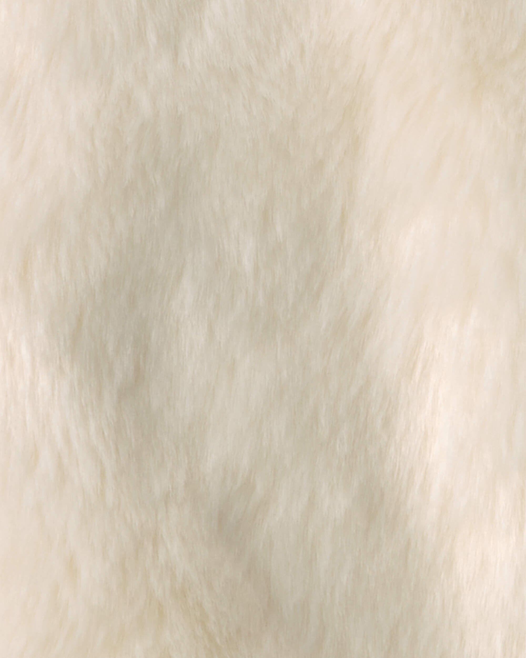Girls Faux Fur Jacket - Cream - Image 3