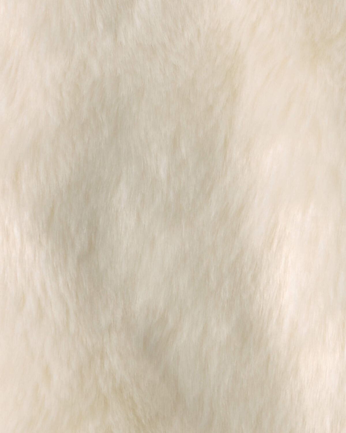 Girls Faux Fur Jacket - Cream - Image 2