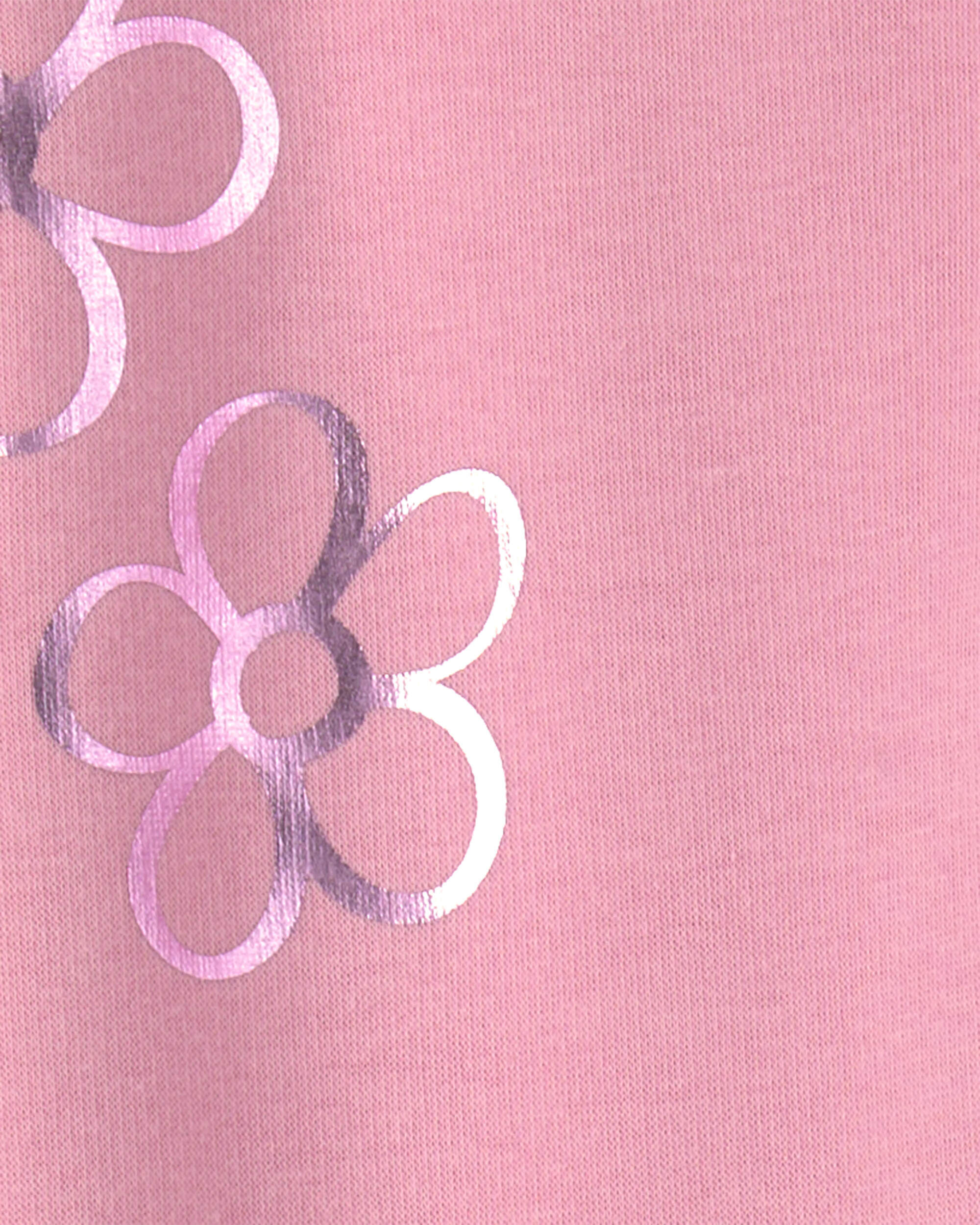 Girls Floral Fleece Pull-On Stretch Leggings - Pink - Image 5