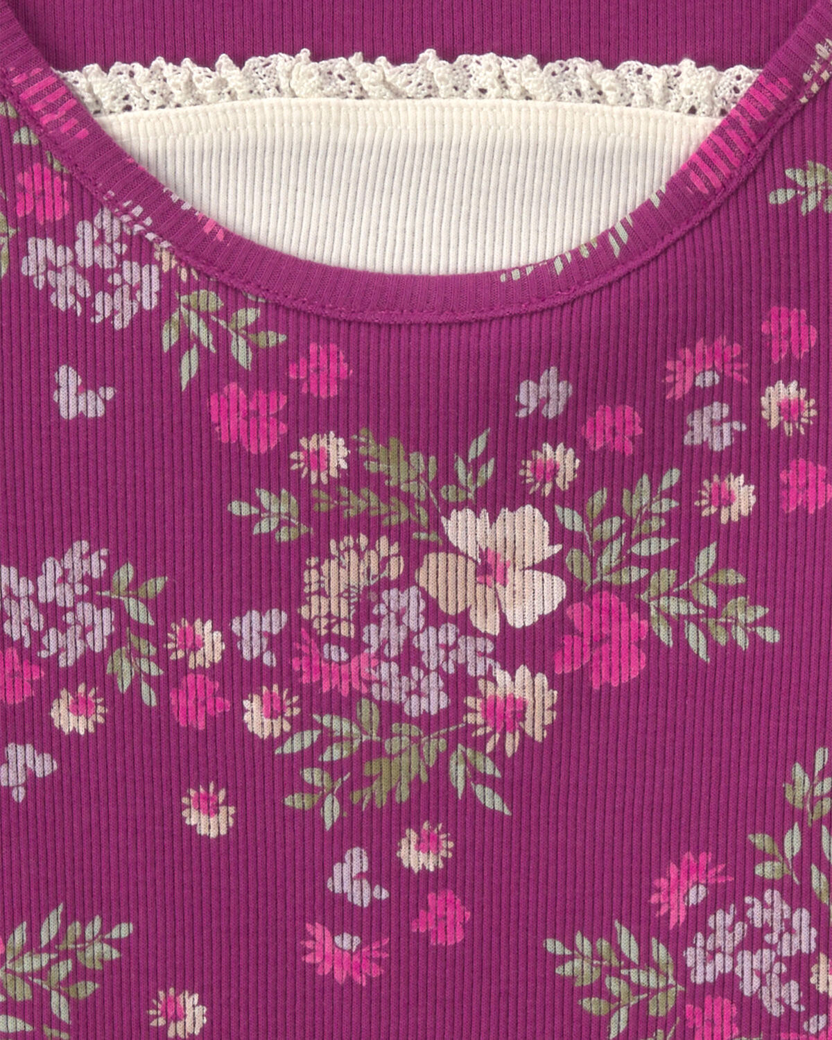 Girls Floral Long-Sleeve Top - Purple - Image 2