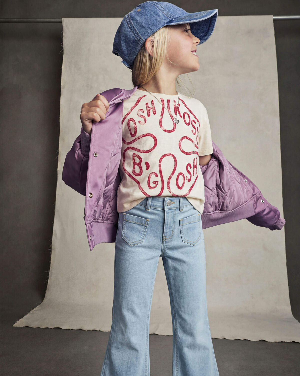 Girls 'Osh Kosh B'Gosh' Graphic Tee - Cream - Image 3