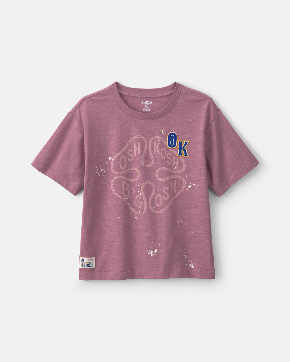 Girls 'OshKosh' Graphic Tee - Purple