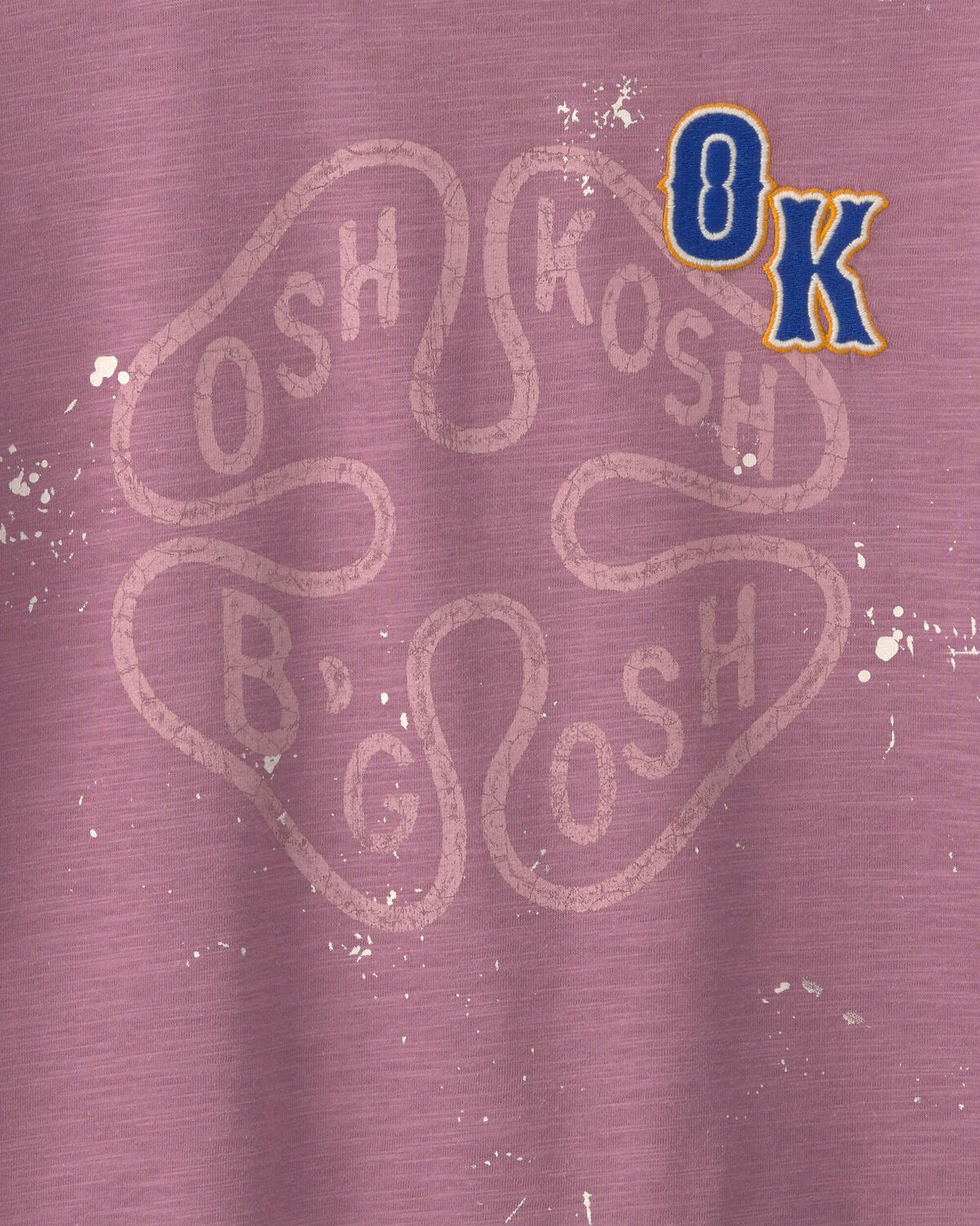 Girls 'OshKosh' Graphic Tee - Purple - Image 3